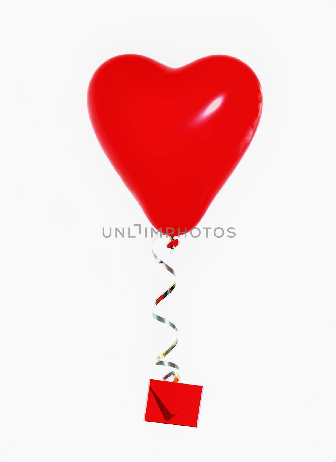 Heart balloon with a letter
