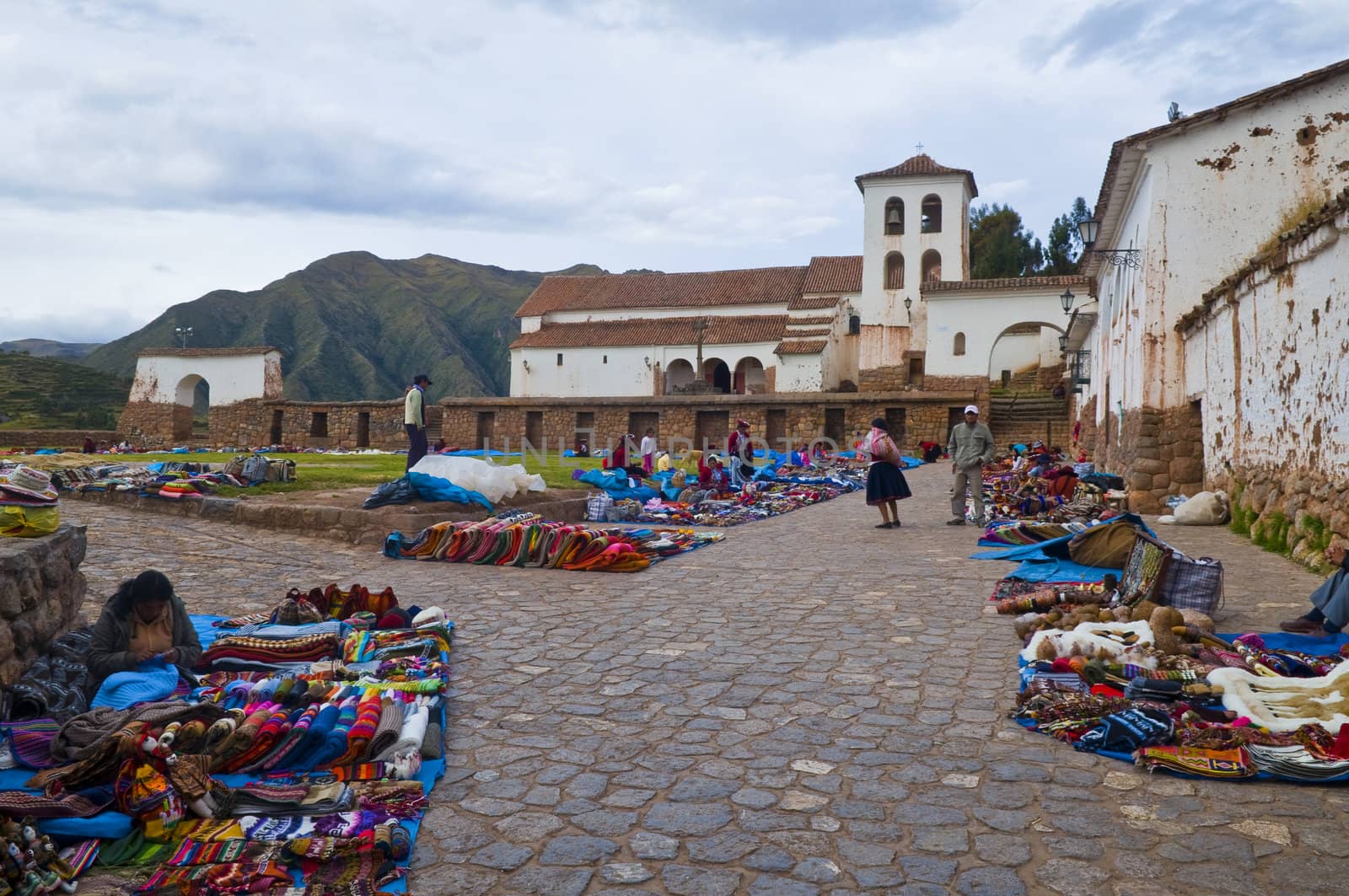 Chincero , Peru : May 27 2011 - the market of Chichero in the sacerd valley , Peru