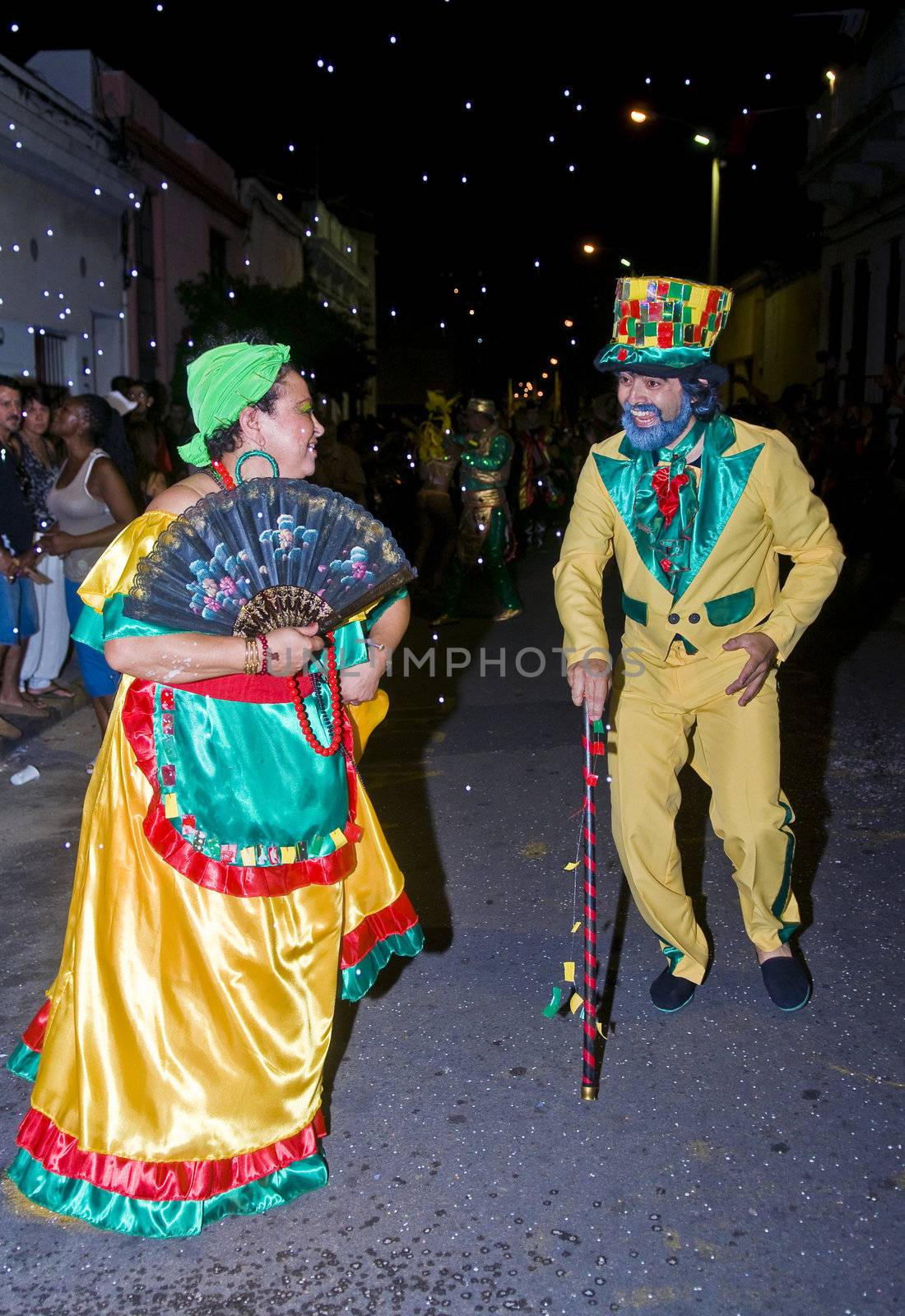 MONTEVIDEO, URUGUAY - FEB 04 2011 :  dancers participant in the annual national festival of Uruguay ,held in Montevideo Uruguay on February 04 2011