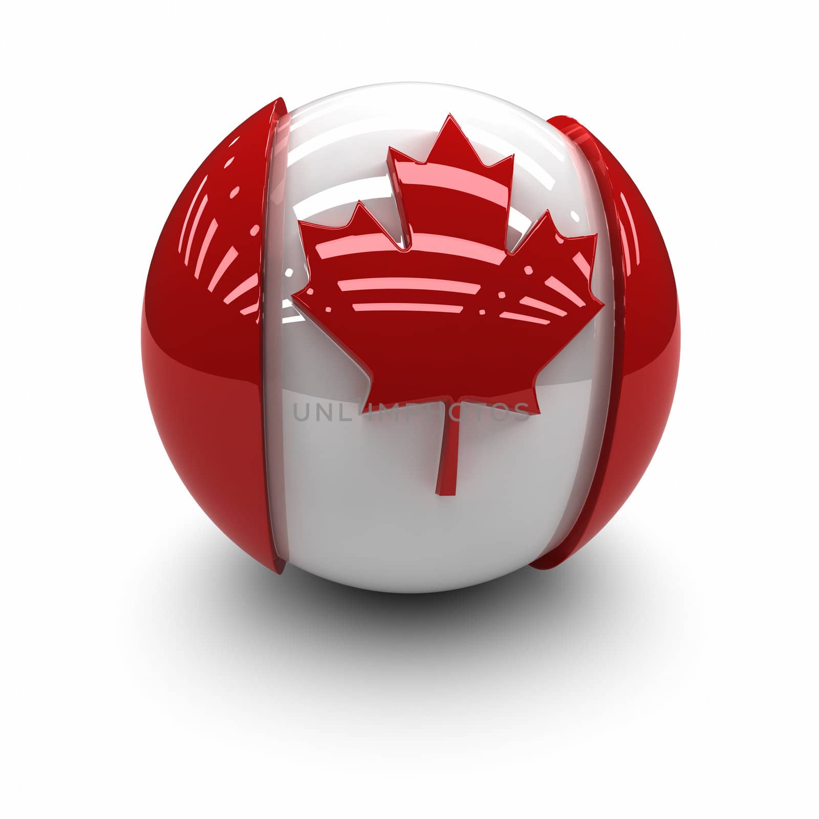 3D  - Canada Flag.