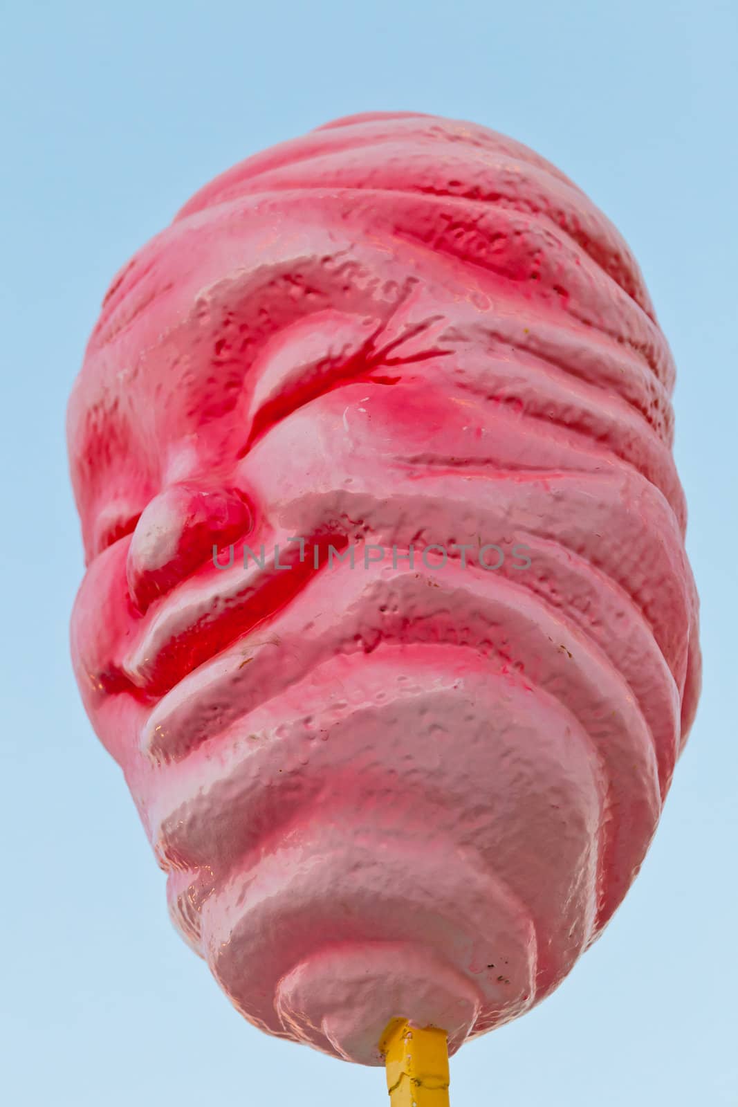 Representation of a smiling cotton candy