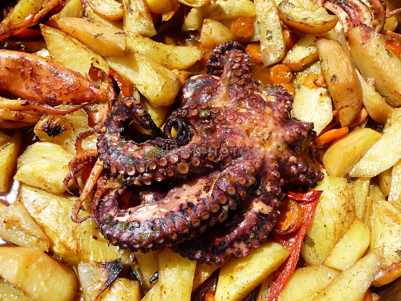 Octopussy with potato baked in olive oil by xbrchx