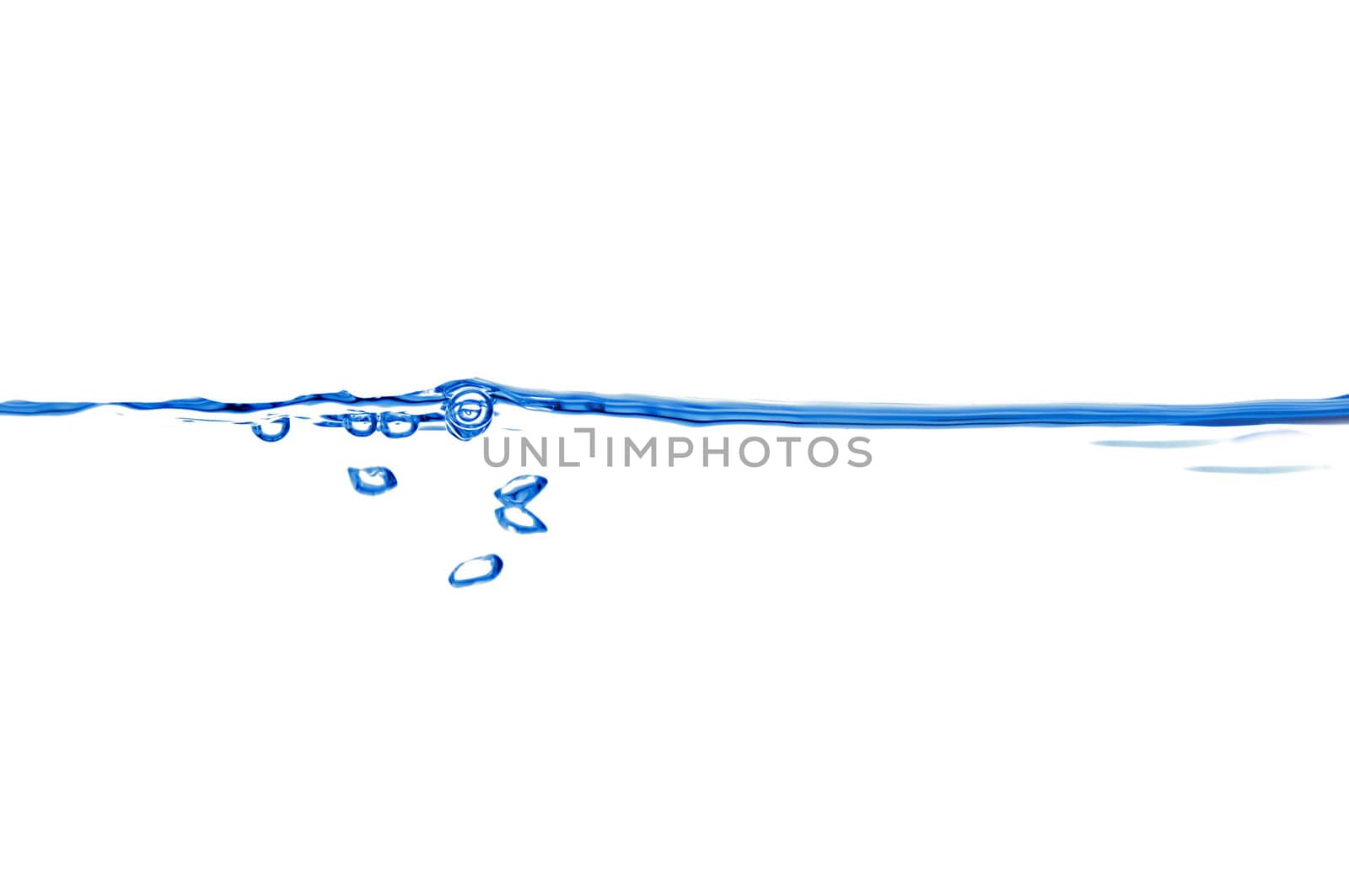 Waterline with small air bubbles