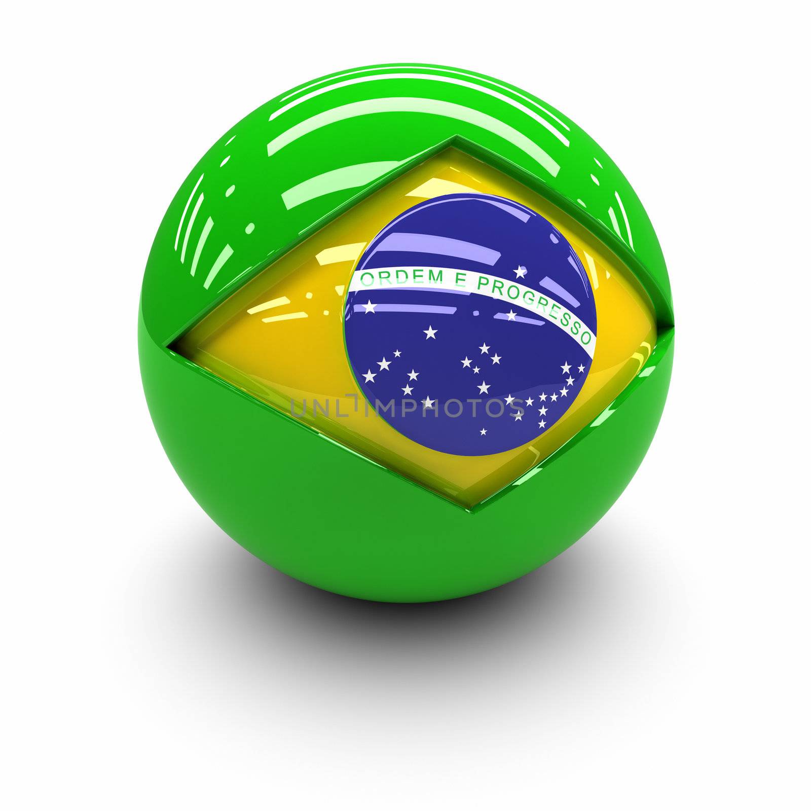 3D  - Flag of Brazil