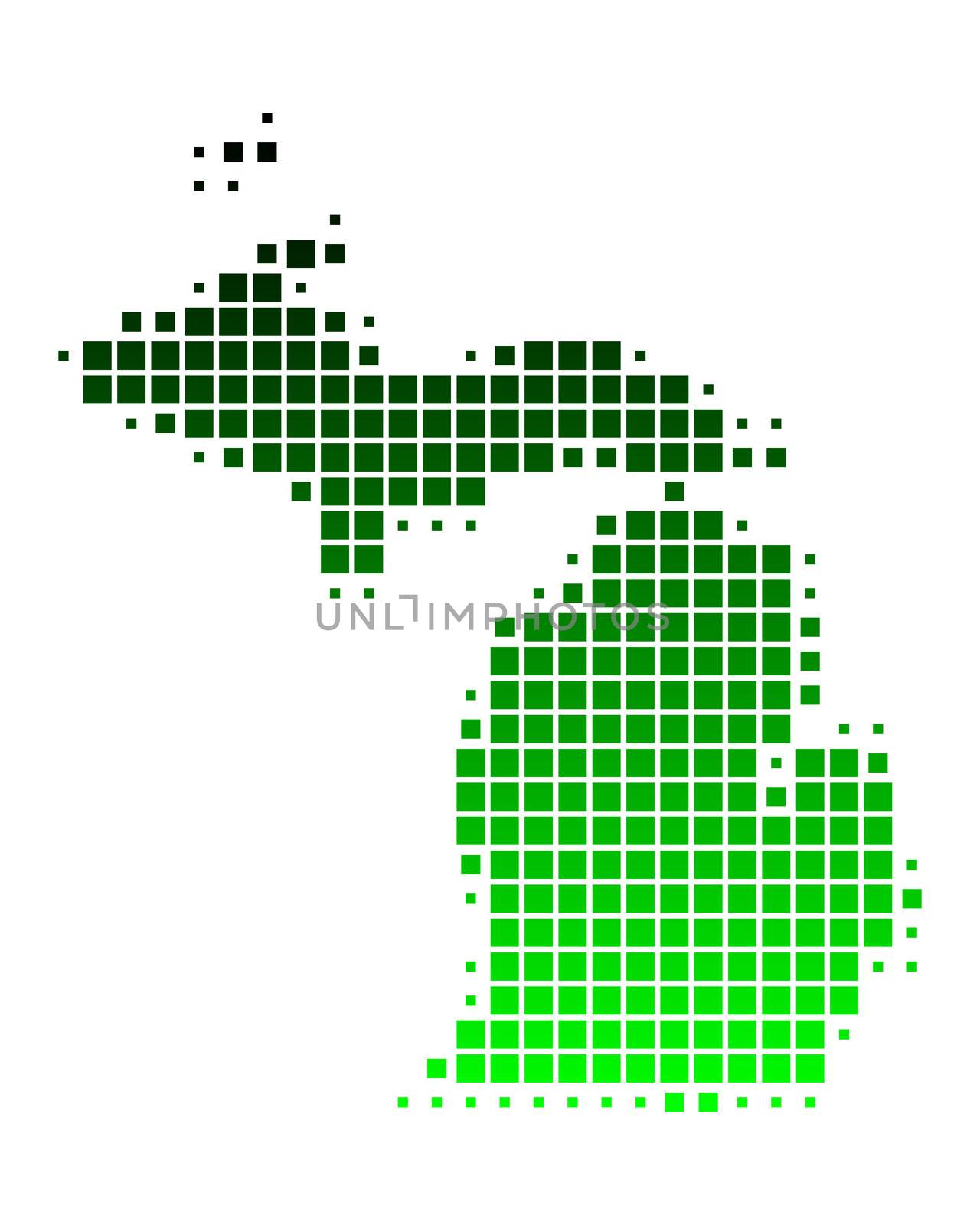 Map of Michigan by rbiedermann