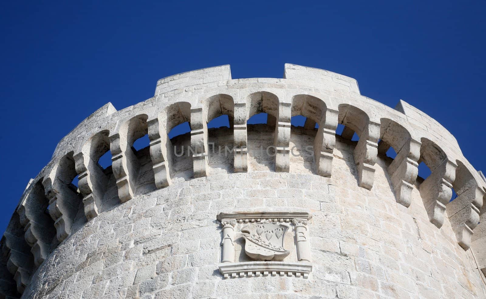 Stone fort in Korcula, Croatia by atlas