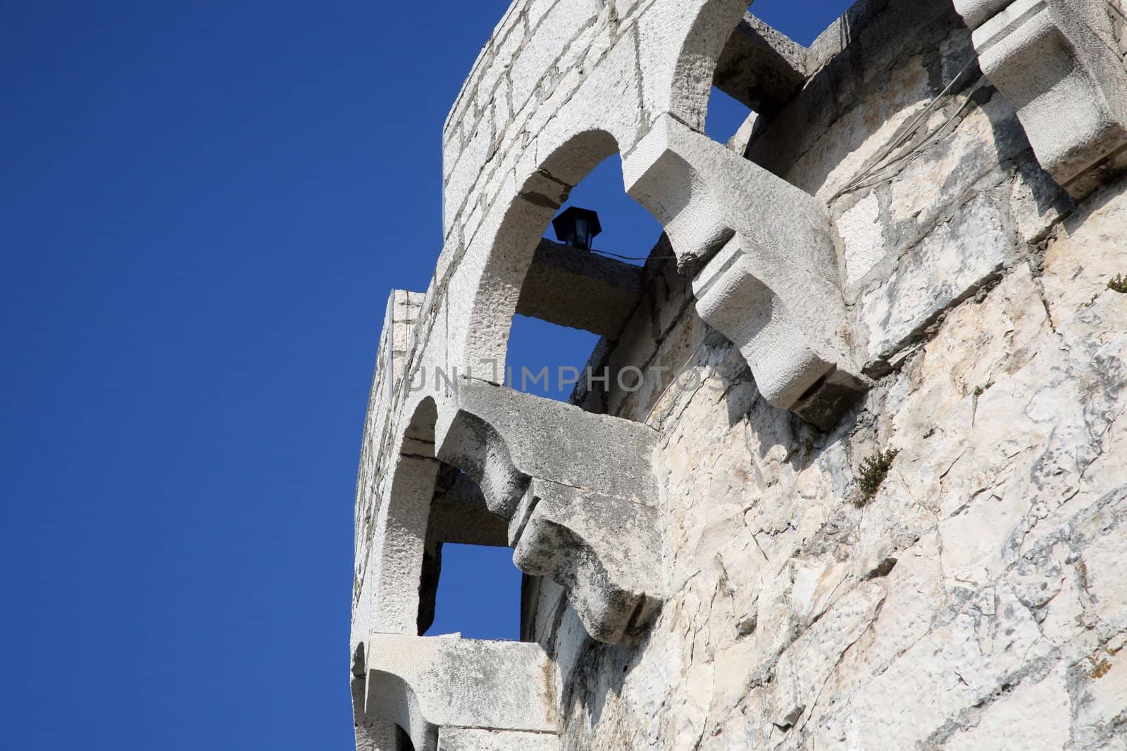 Stone fort in Korcula, Croatia by atlas