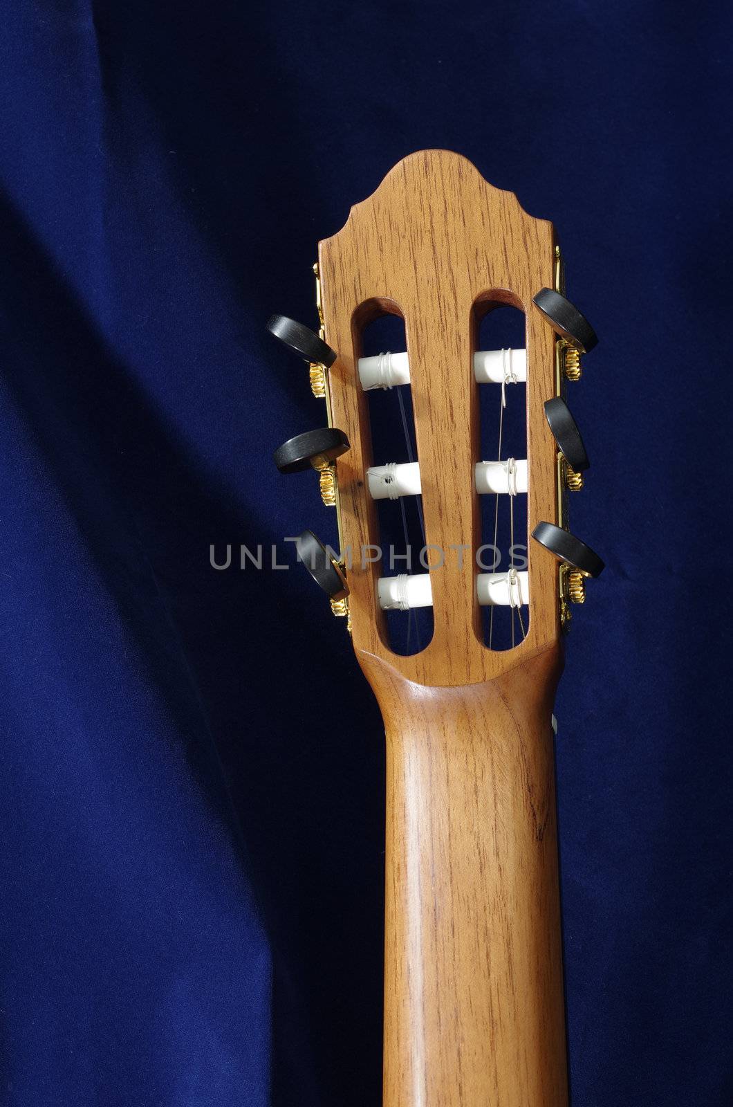 head of handmade classical guitar