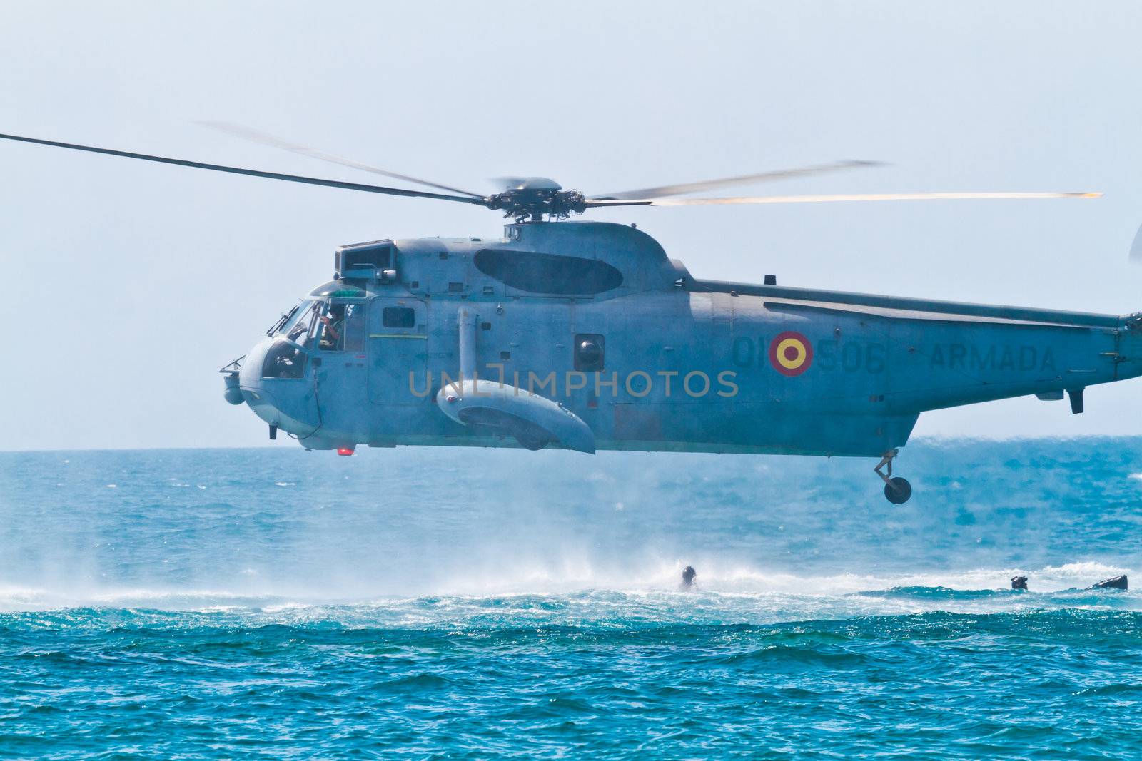 MALAGA, SPAIN-MAY 28: Helicopter Westland SH-3D/W Seaking of the Spanish Navy taking part in an exhibition on the day of the spanish army forces on May 28, 2011, in Malaga, Spain