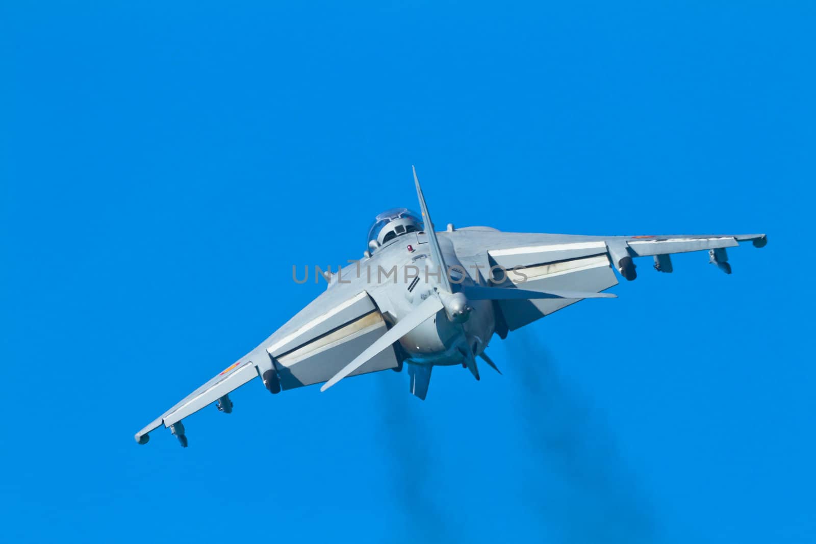 CADIZ, SPAIN-SEP 11: Aircraft AV-8B Harrier Plus taking part in an exhibition on the 4th airshow of Cadiz on Sep 11, 2011, in Cadiz, Spain