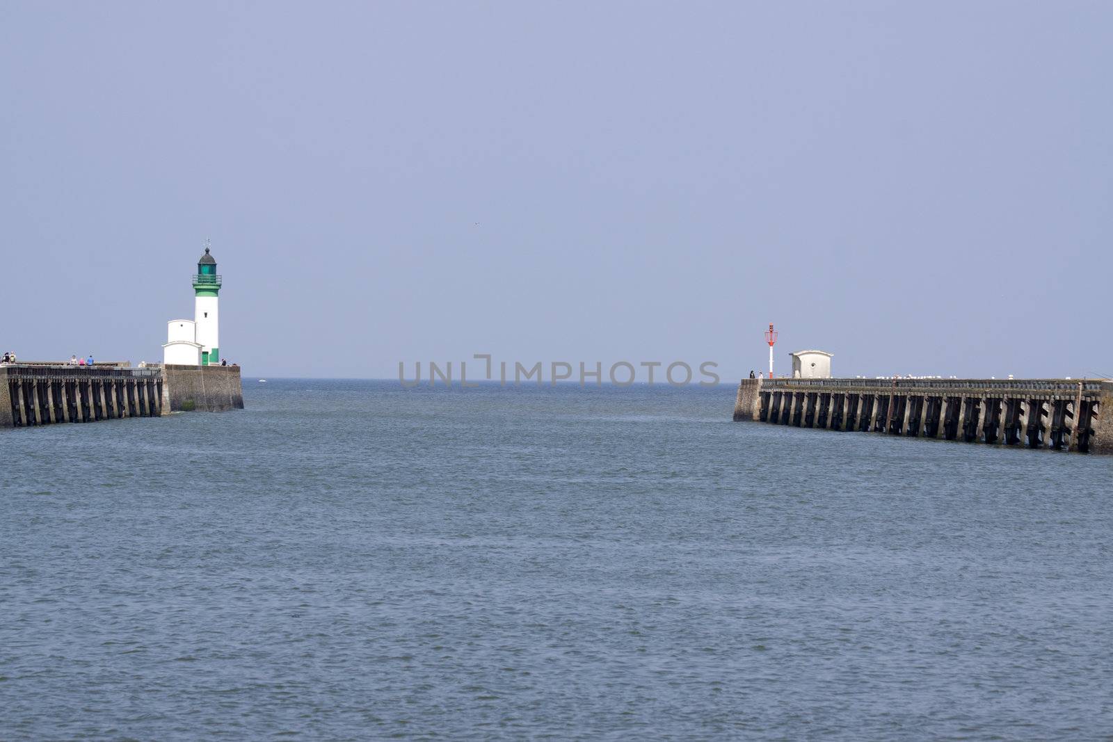 Lighthouse of the French village of Le Treport