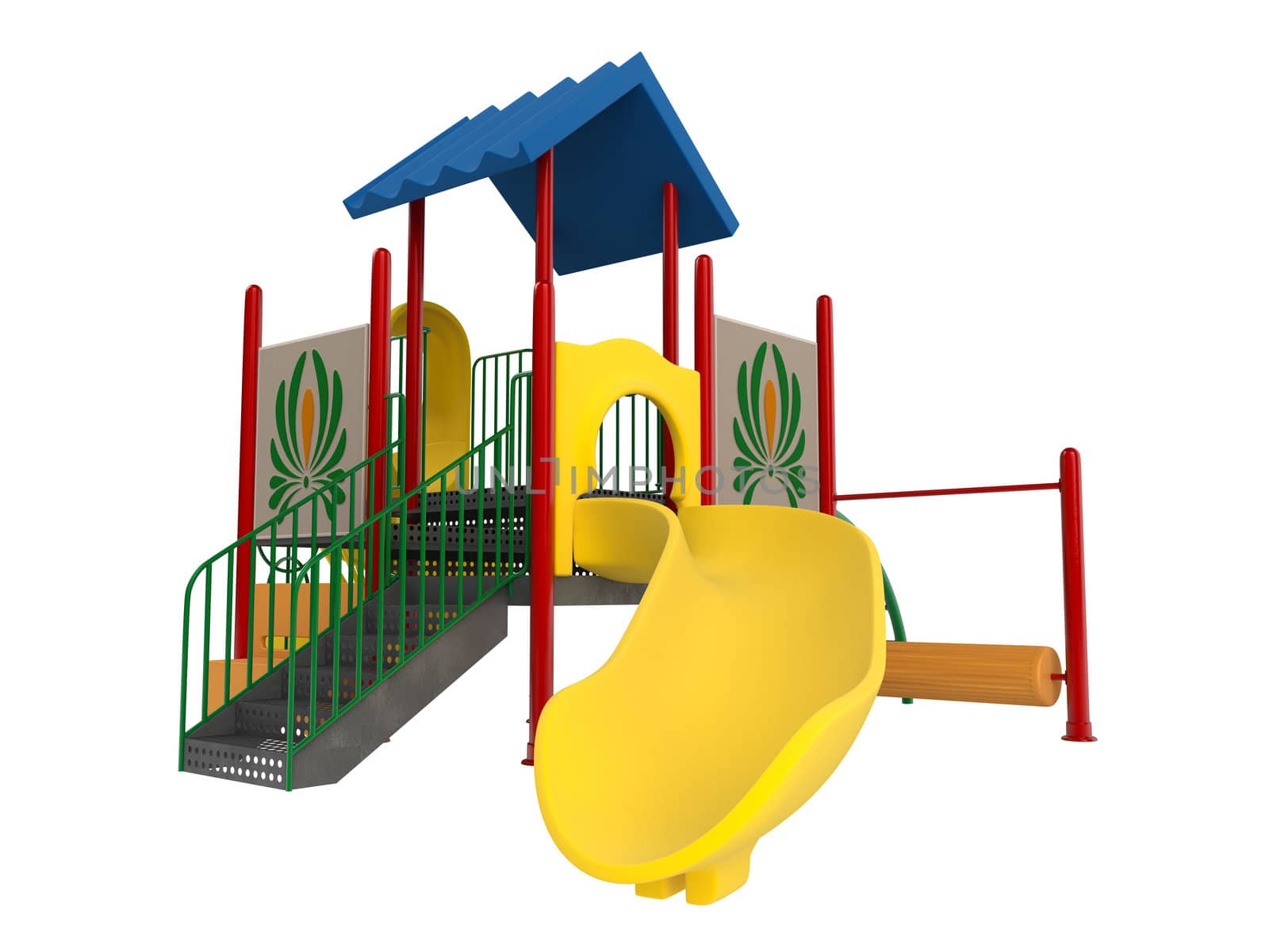 Playground isolated on white background