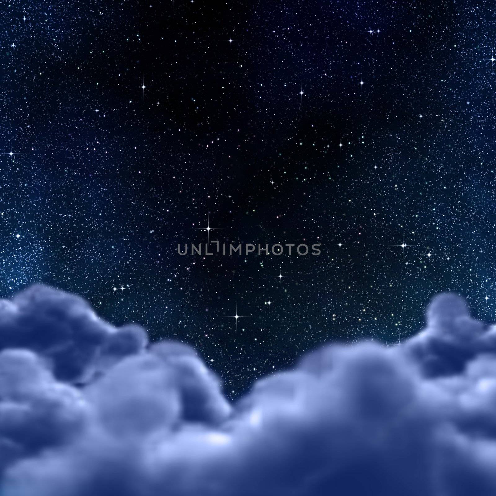 space or night sky through clouds by clearviewstock
