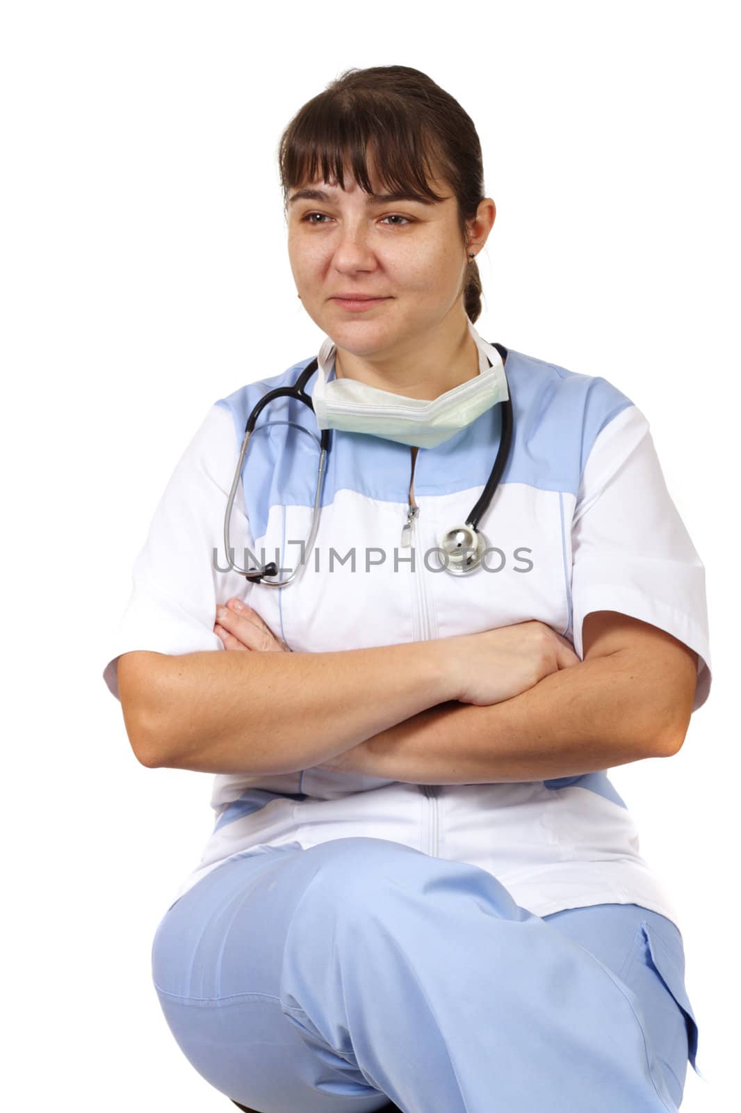 woman - medical, photo on the white background
