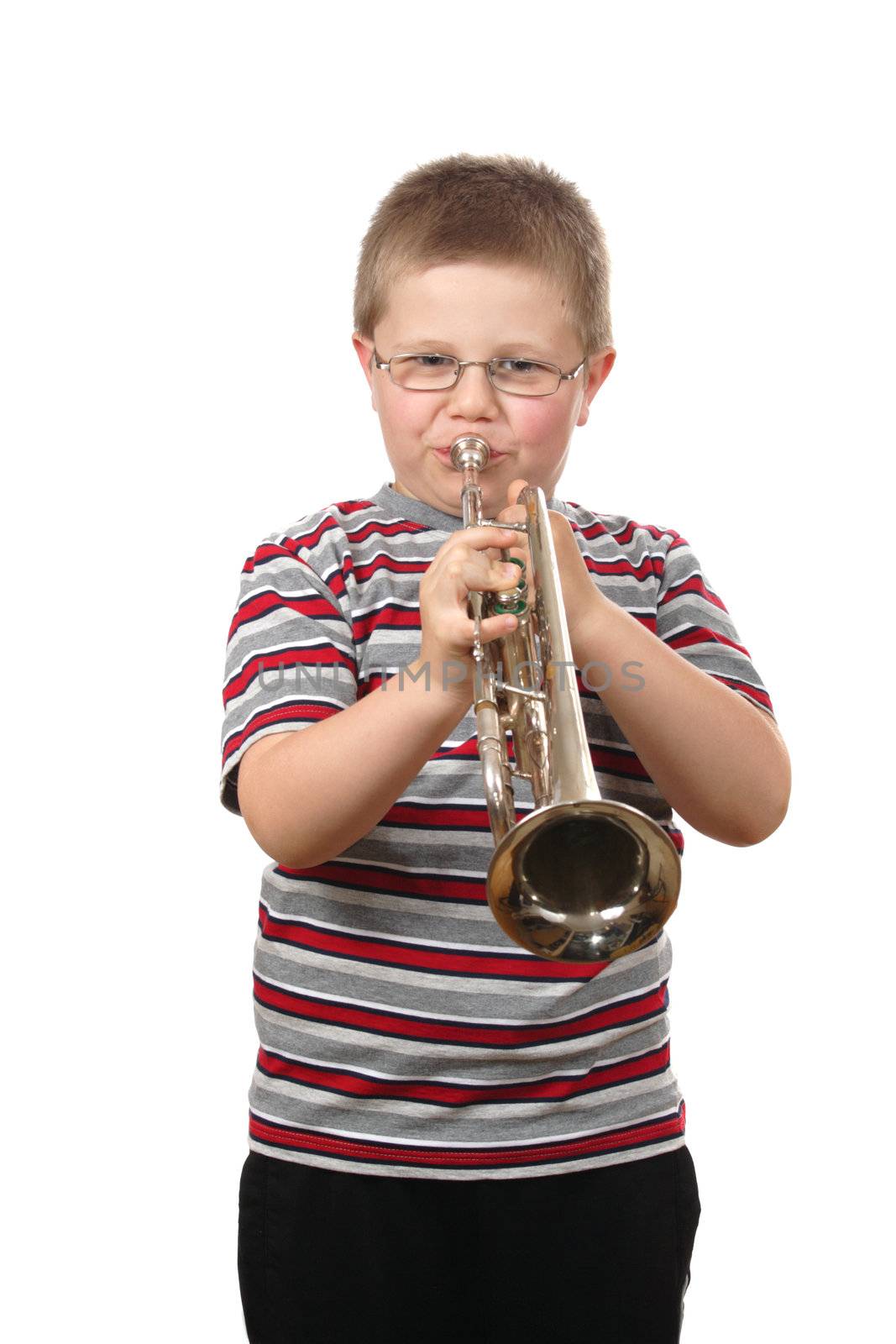 Boy Blowing Trumpet by aguirre_mar