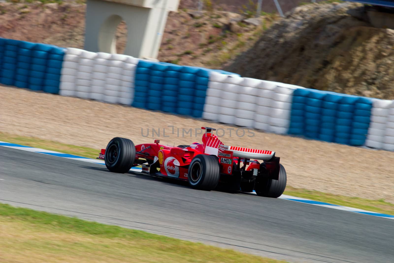 JEREZ DE LA FRONTERA, SPAIN - OCT 10: Marc Gene of Scuderia Ferrari F1 races on training session on October 10 , 2006 in Jerez de la Frontera , Spain