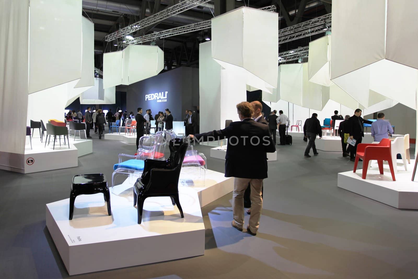 Looking at interior design and architecture solutions during Salone del Mobile 2011, international furnishing accessories tradeshow.