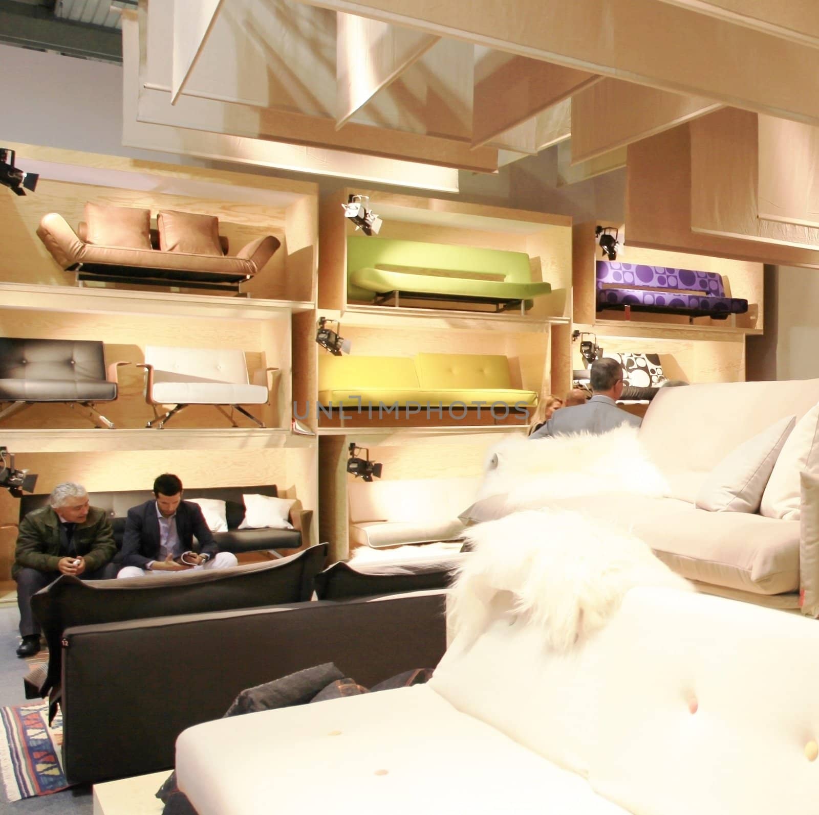 Looking at interior design and architecture solutions during Salone del Mobile 2011, international furnishing accessories tradeshow.