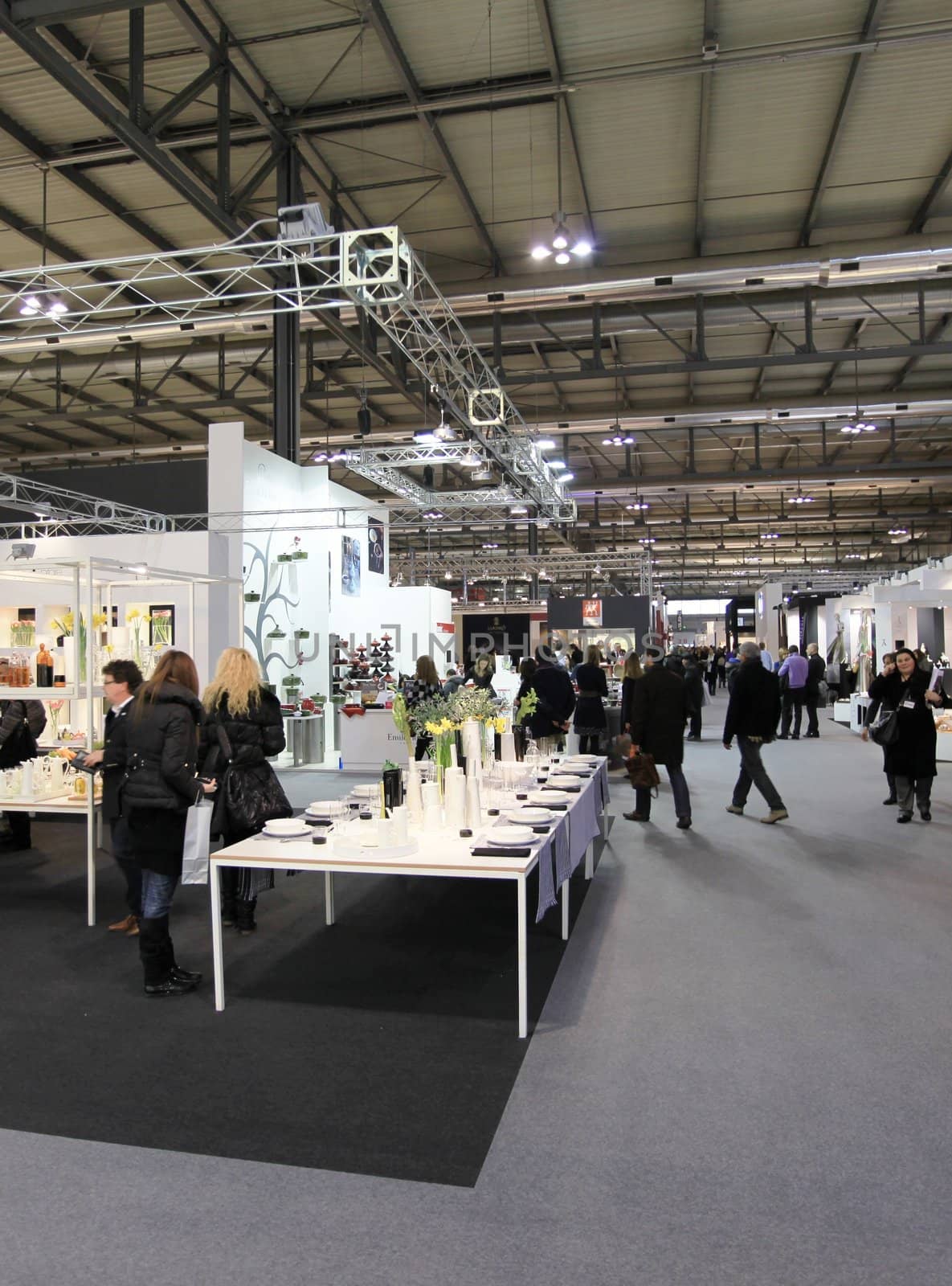 Visiting interior design and accessories stands during Macef, International Home Show Exhibition.