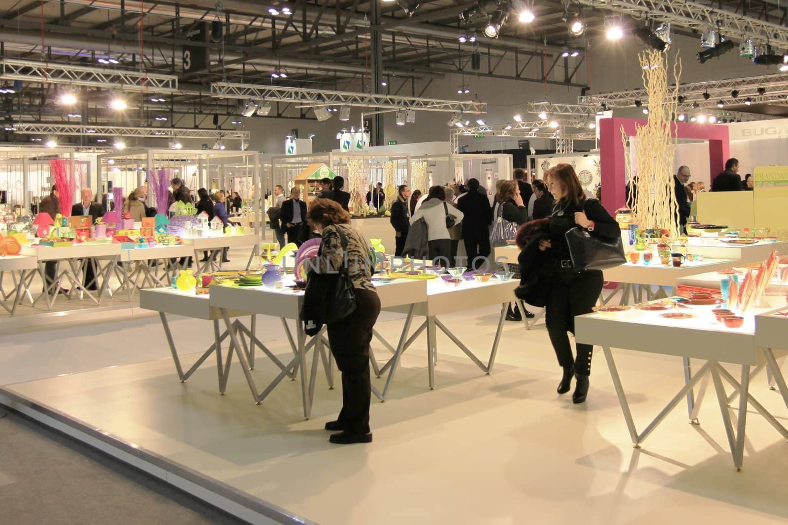 Visiting interior design and accessories stands during Macef, International Home Show Exhibition.