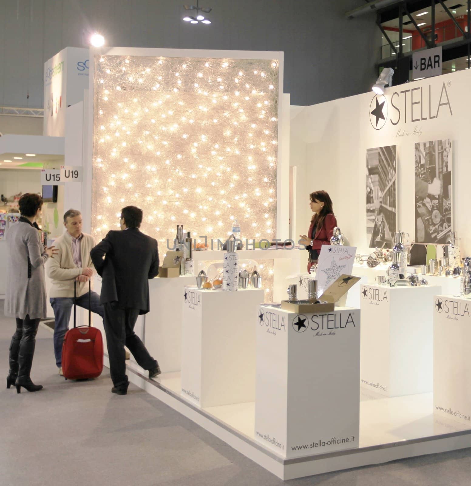 Visiting interior design and accessories stands during Macef, International Home Show Exhibition.