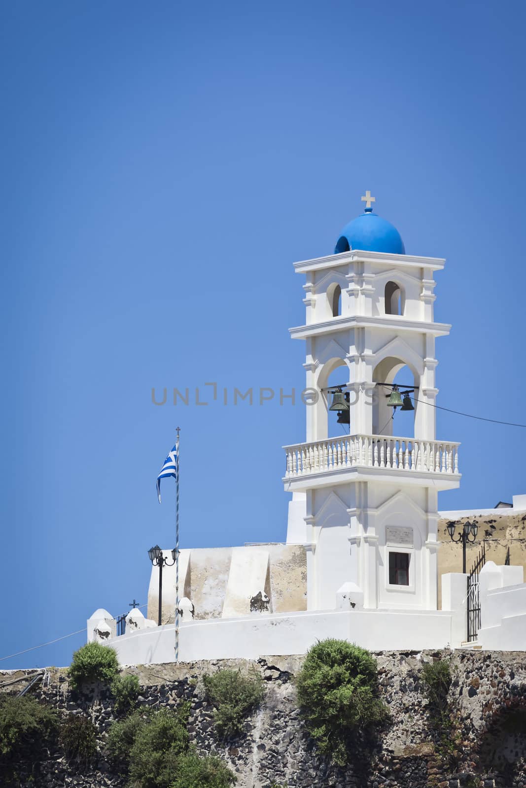 An image of a nice Santorini view with church