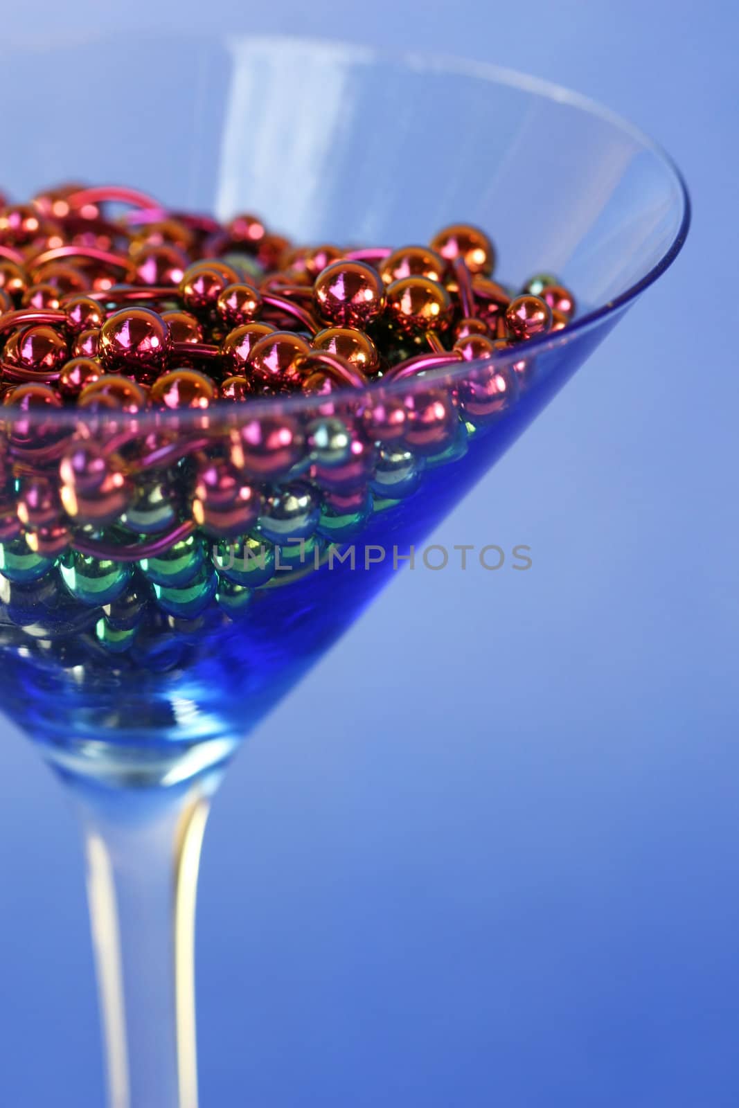 A martini glass full of titanium navel rings