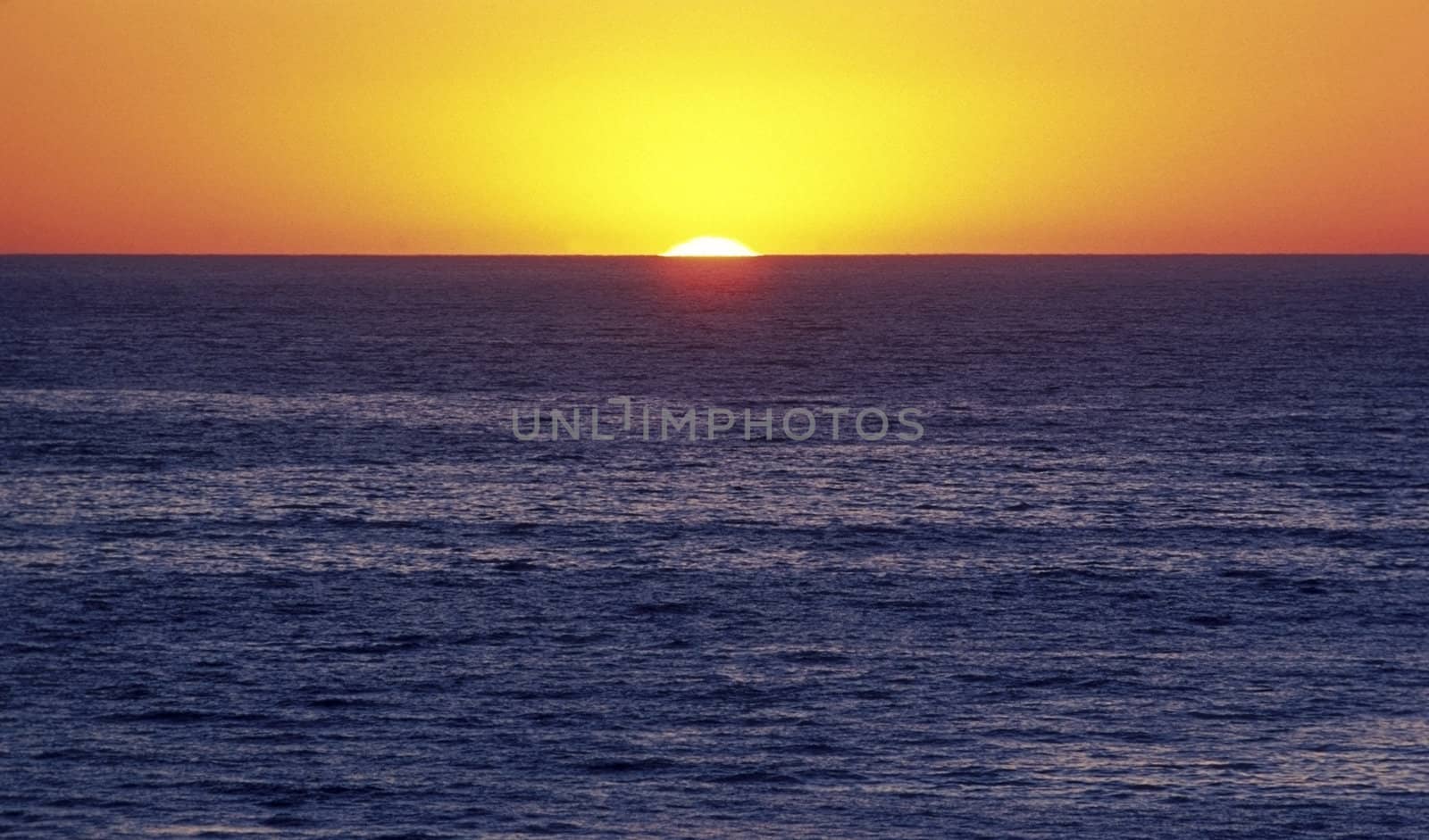 Sunset over Pacific Ocean