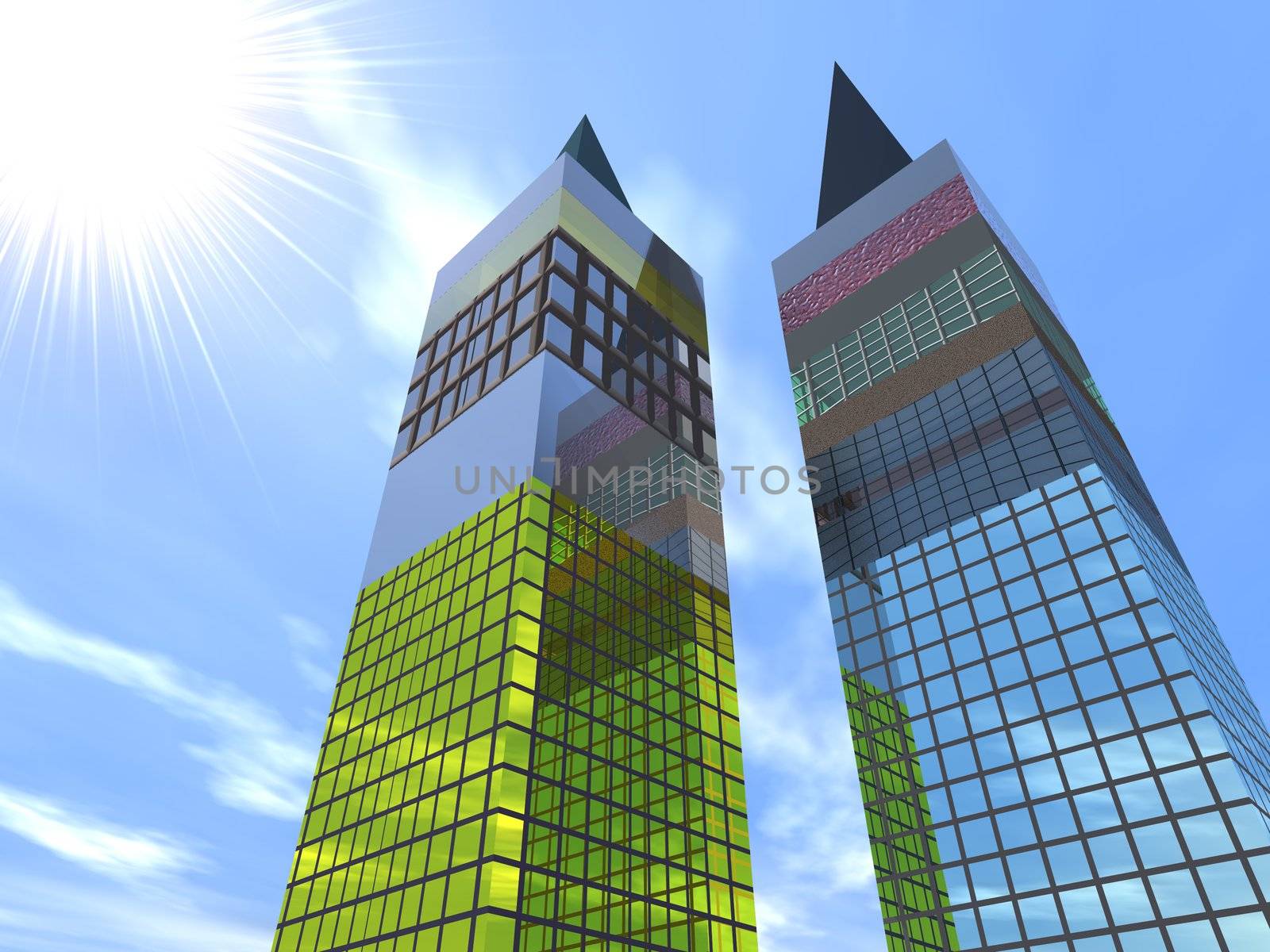 Two fantastic skyscrapers by galdzer
