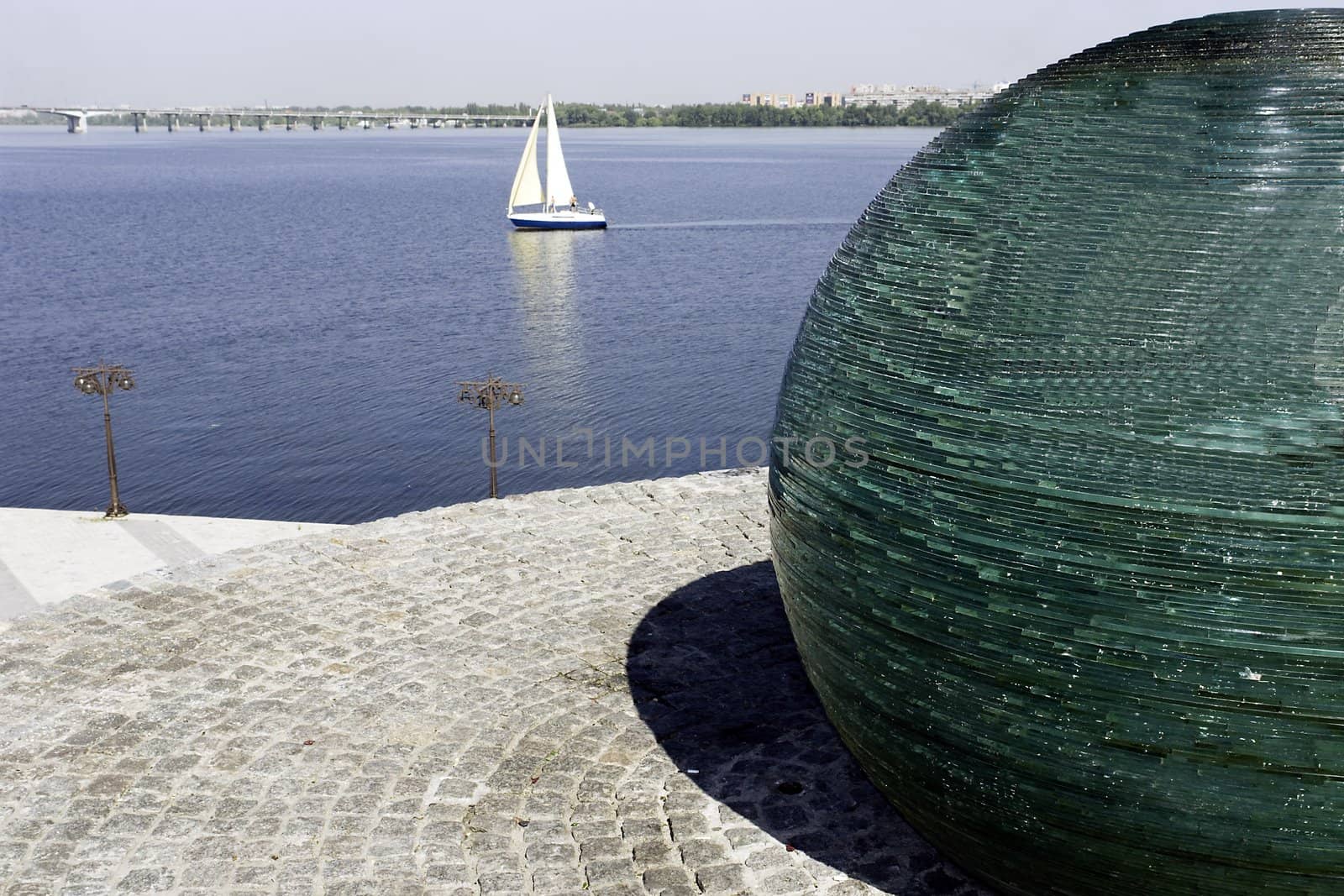 Sphere on quay