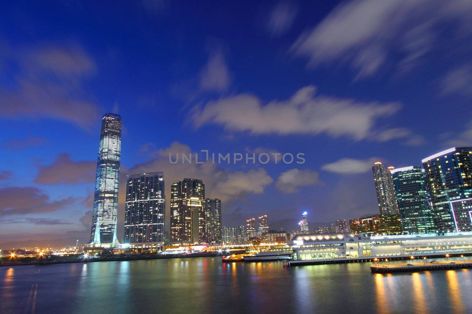 Hong Kong skyline at dusk