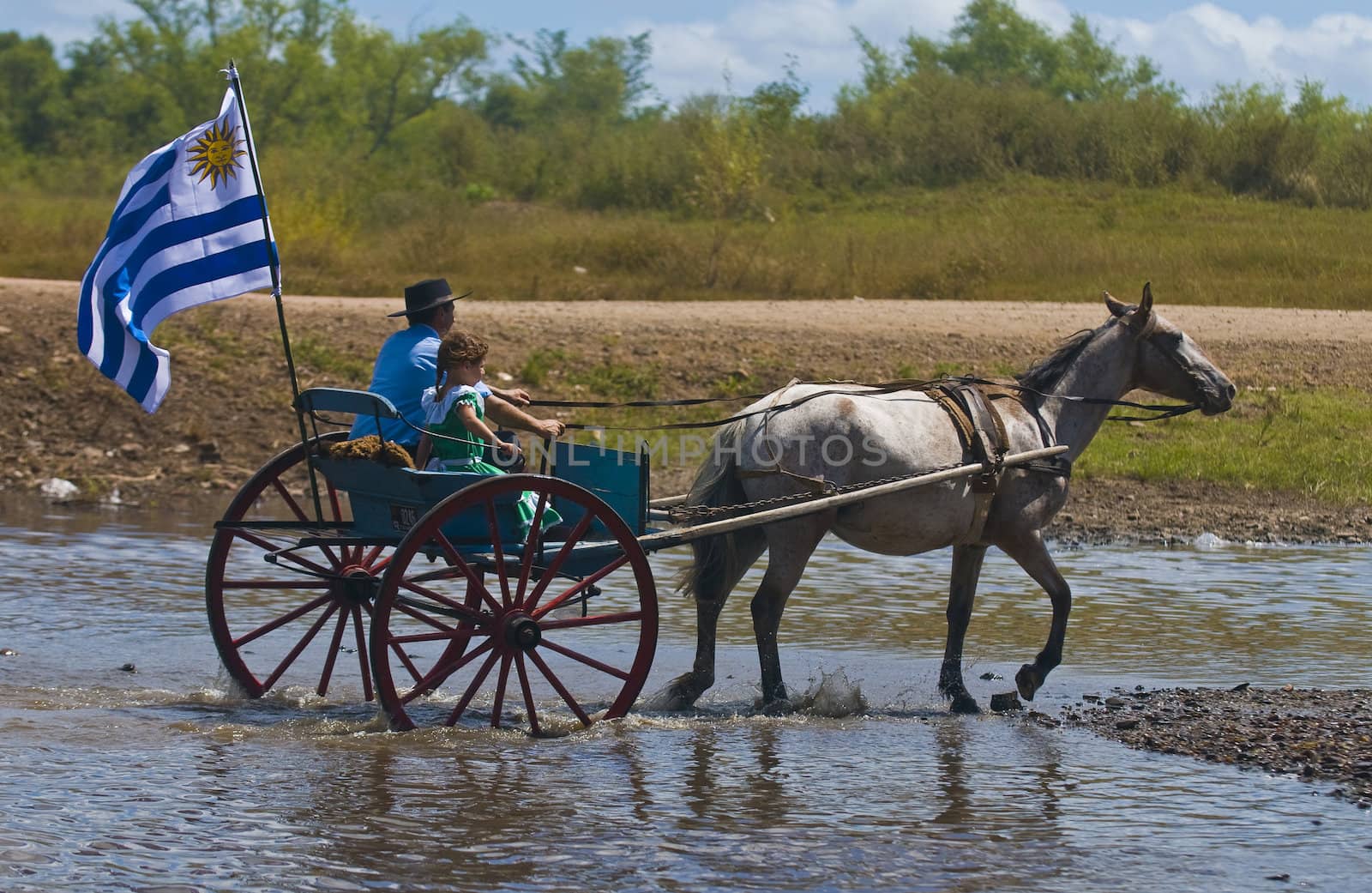 TACUAREMBO, URUGUAY - MAR 5 : Participants in the annual festival "Patria Gaucha" on March 5, 2011 in Tacuarembo, Uruguay. It is one of the biggest festival in South America to celebrate gaucho culture