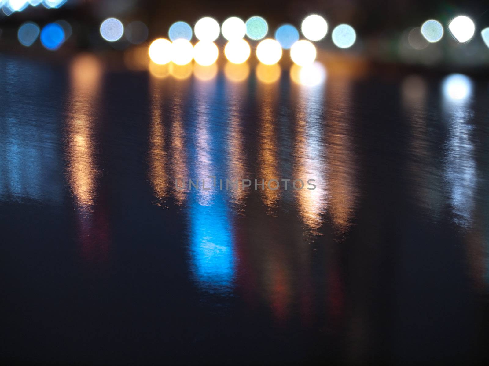 Abstract background with blurs and refelctions in water