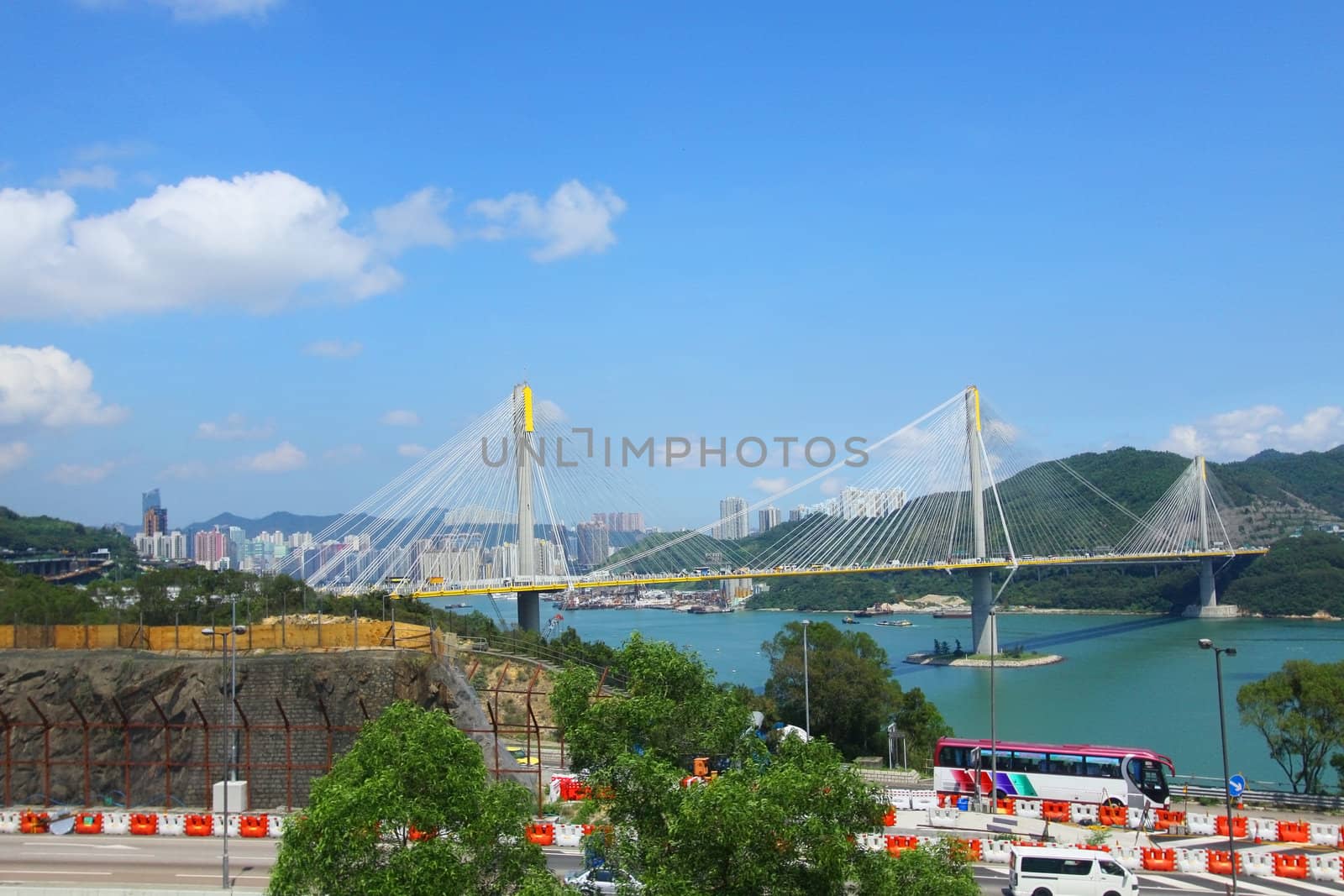 Ting Kau Bridge at day time by kawing921