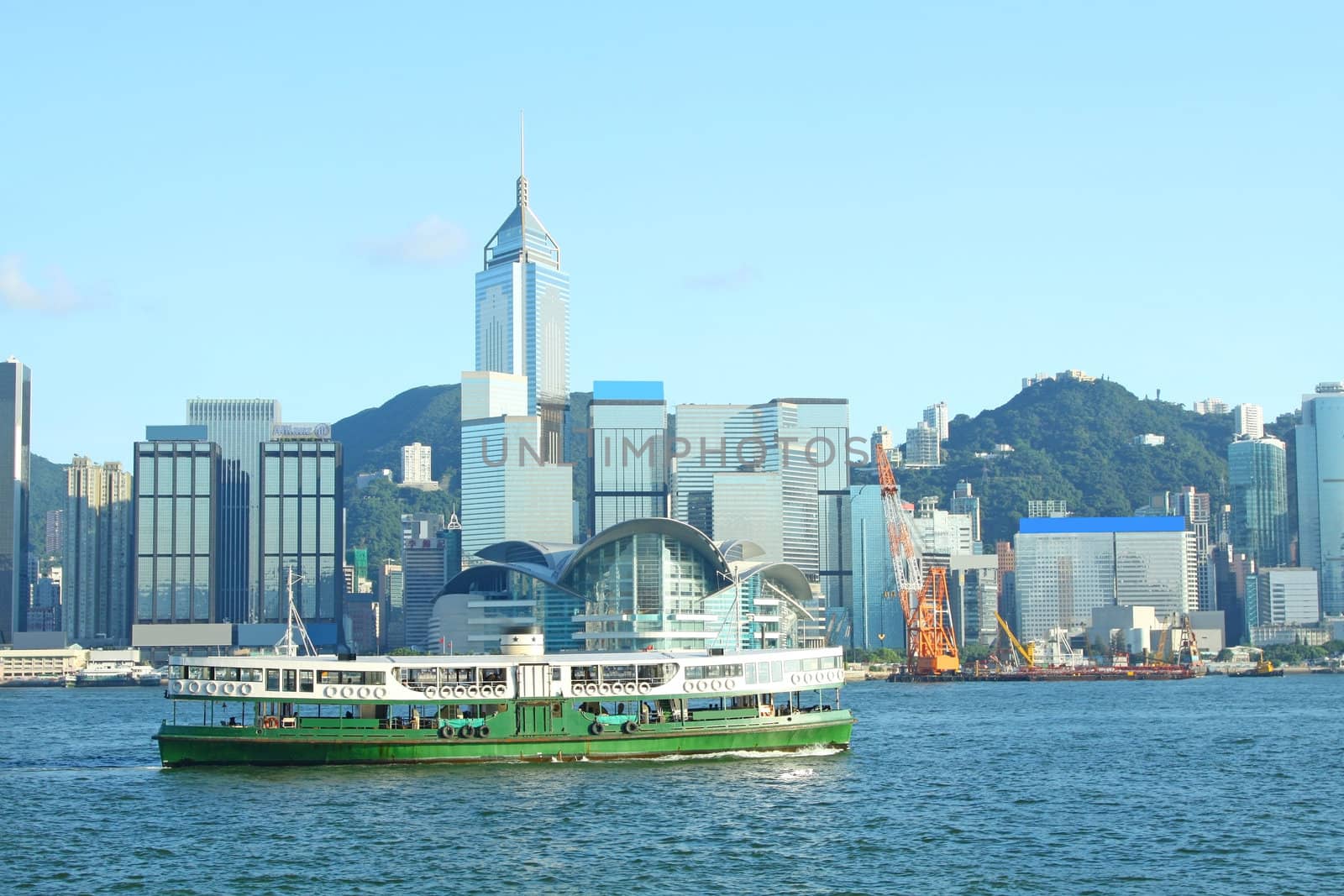 Hong Kong harbour and star ferry