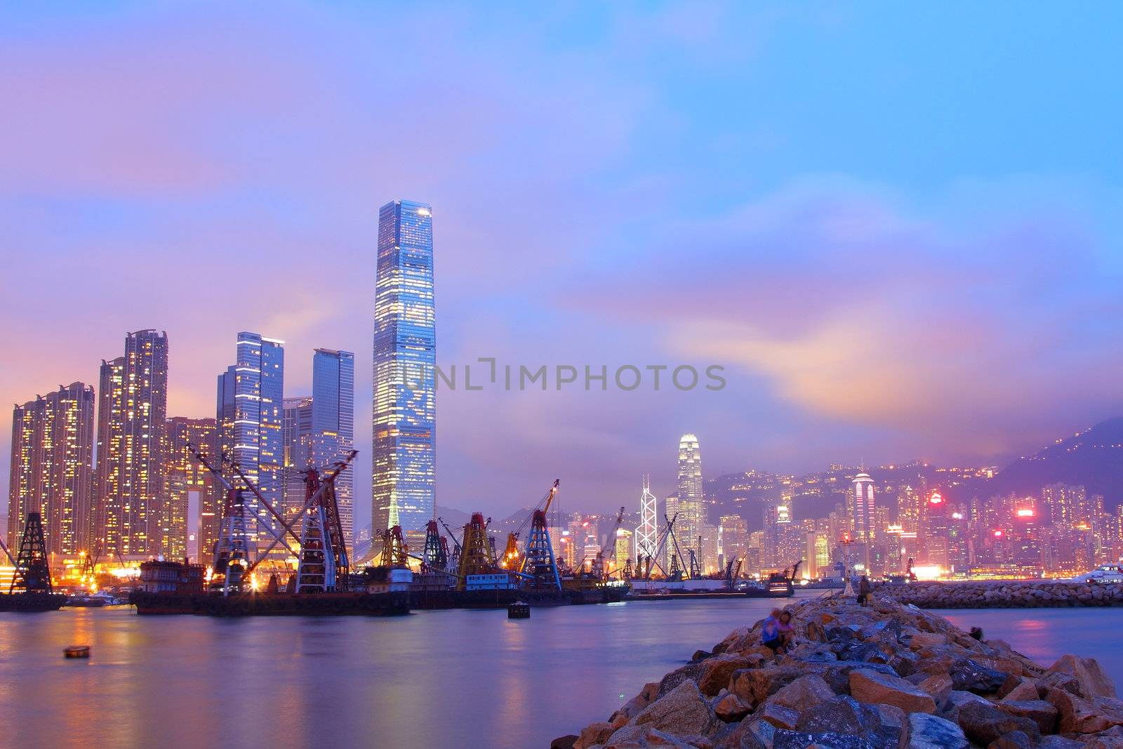 Hong Kong night view by kawing921