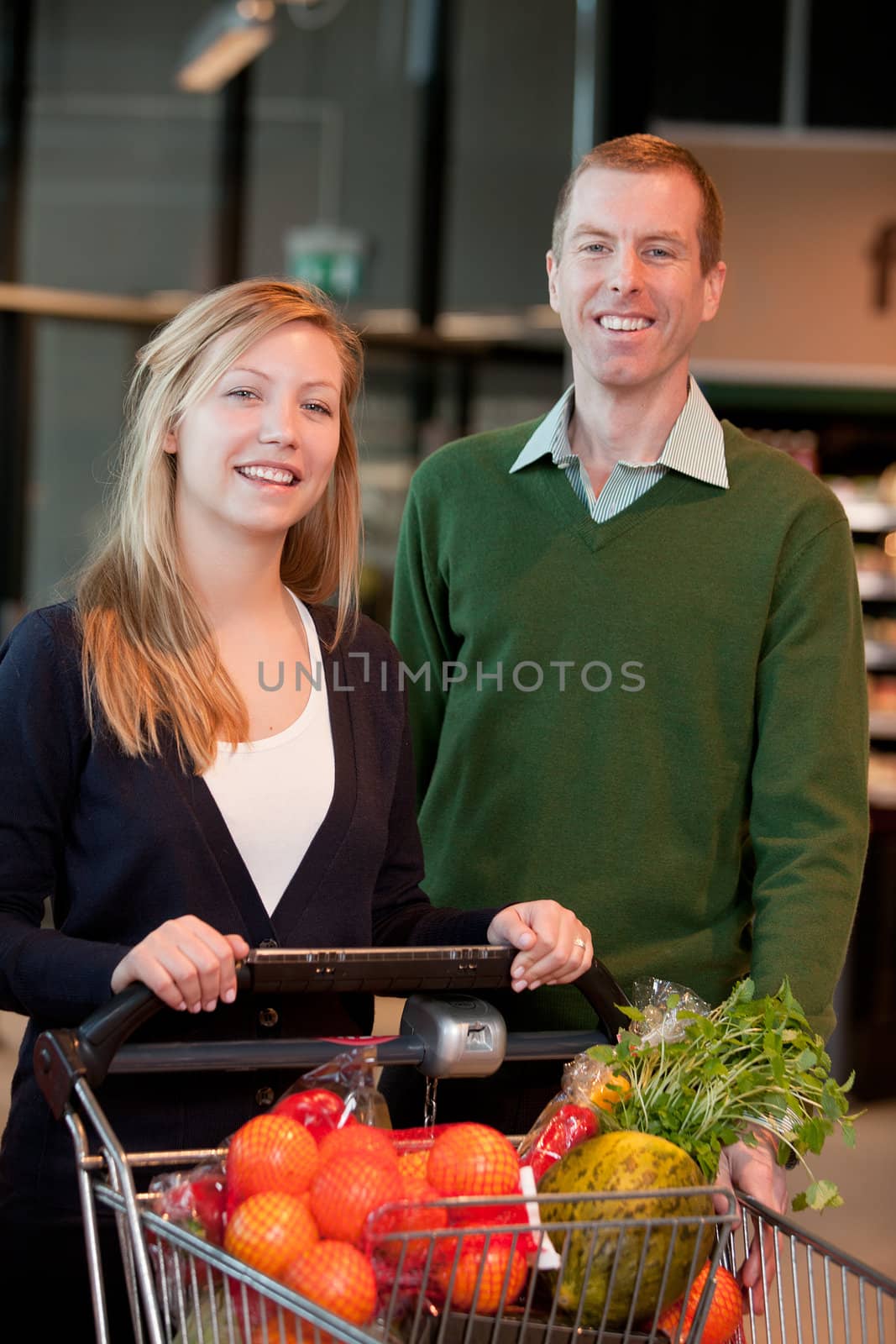 Grocery Store Couple Portrait by leaf