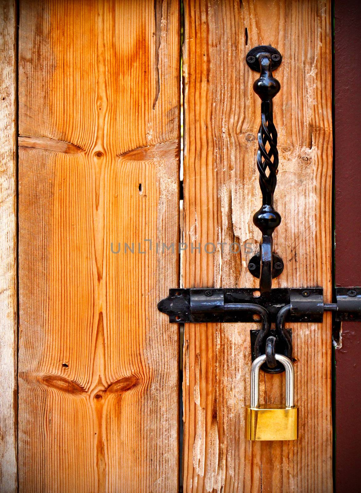 vintage door with lock by nuchylee