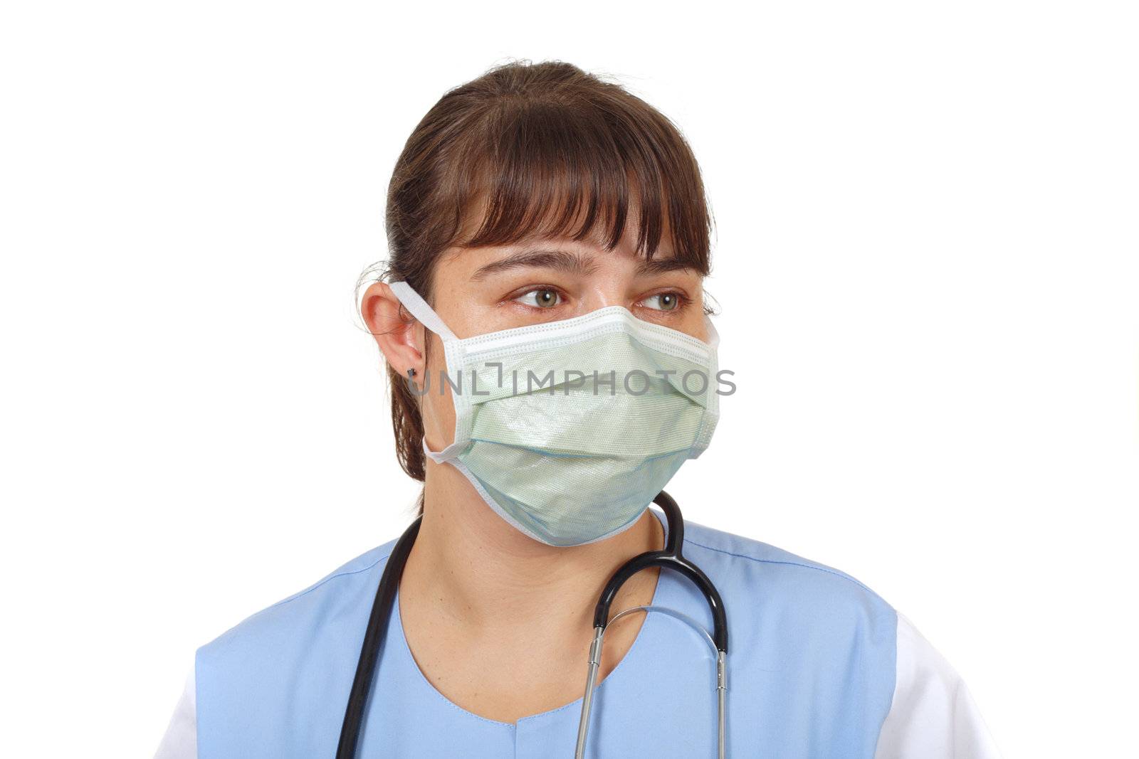 woman - medical, photo on the white background