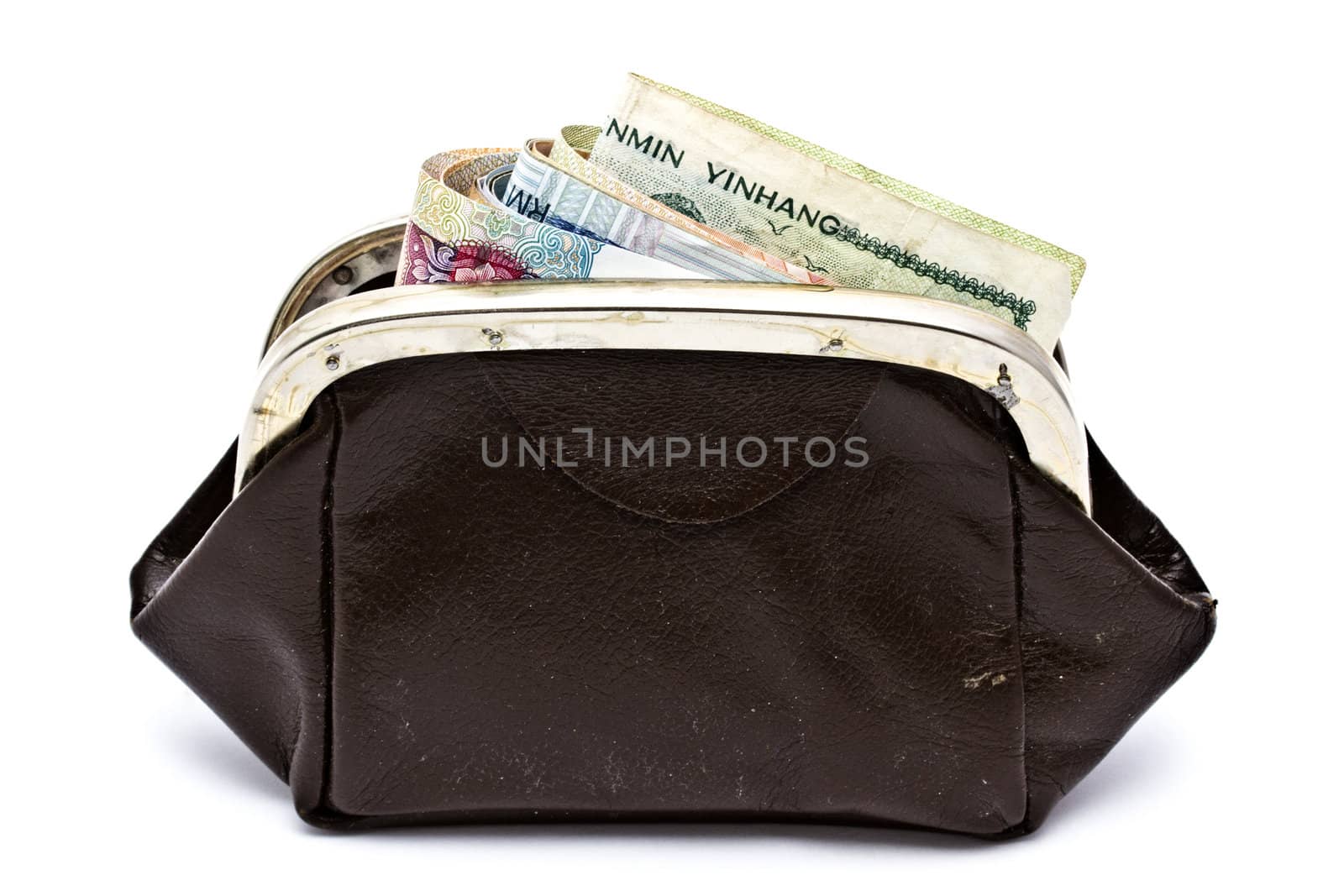 Different currency and purse by ibphoto