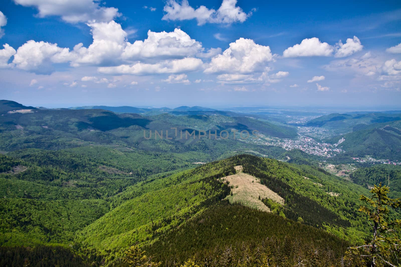 Beautiful mountain scenery. Carpathian Mountains.