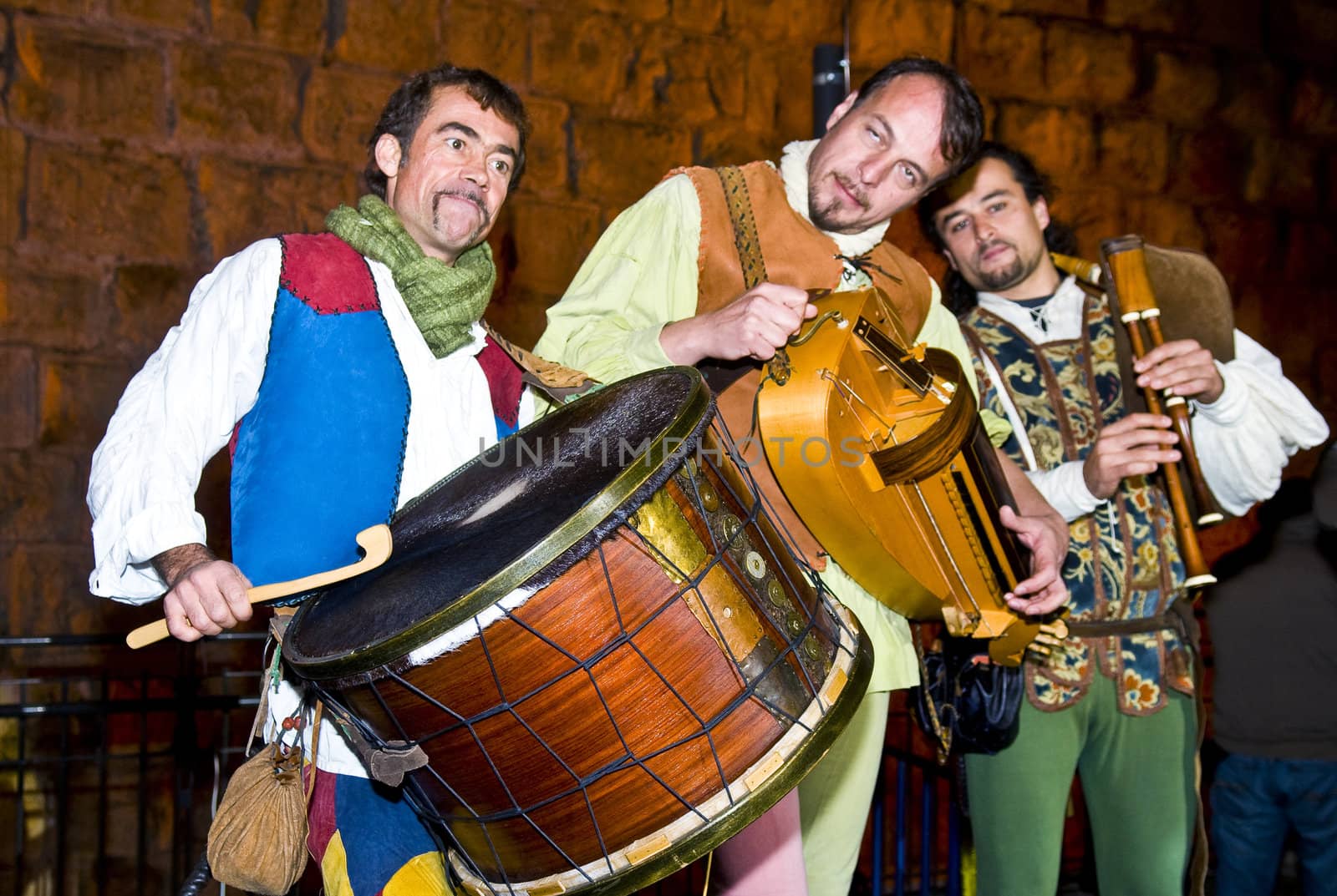 JERUSALEM - NOV 03 : The "Venetian musical ensemble"  proform in the annual medieval style knight festival held in the old city of Jerusalem on November 03 2011