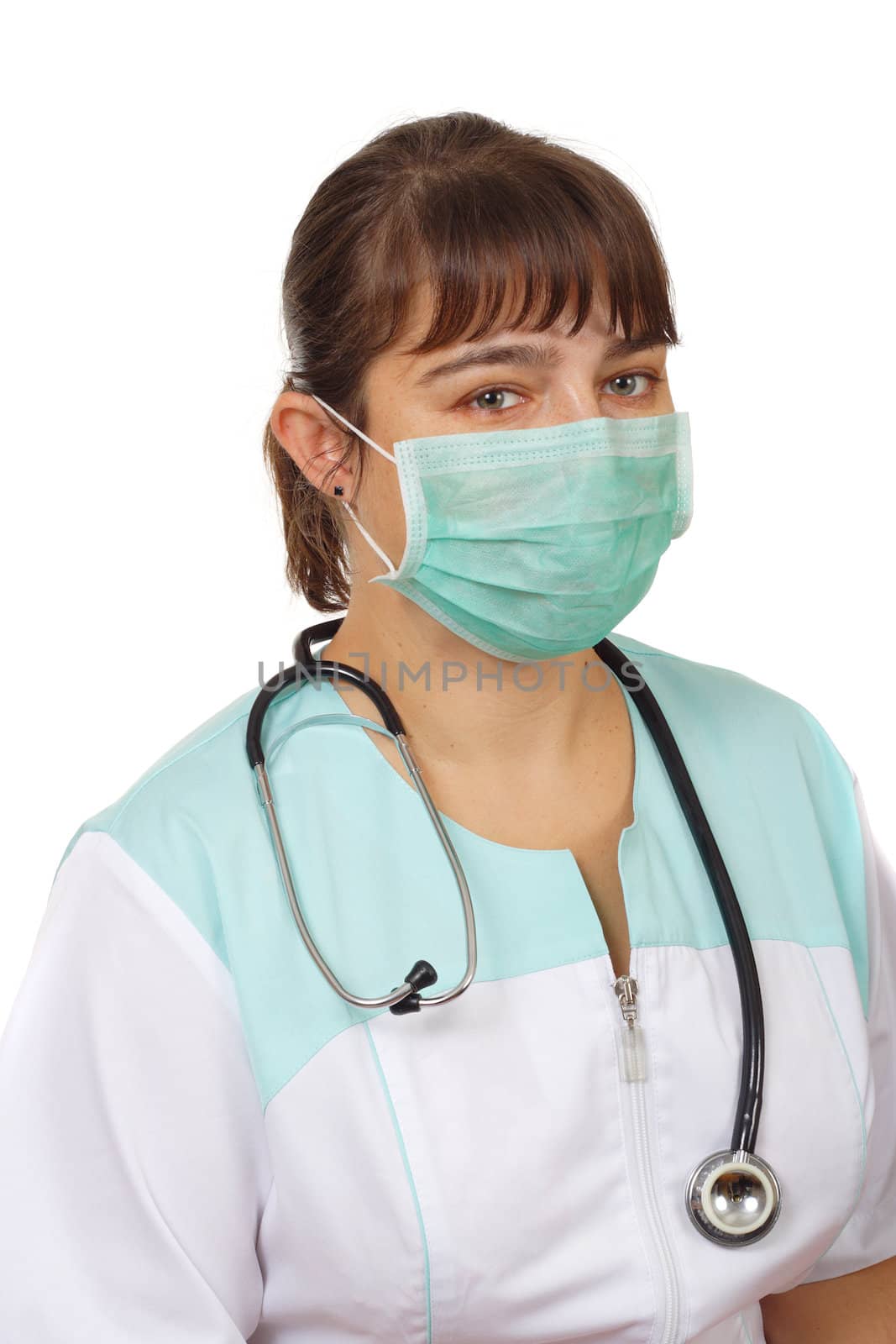 woman - medical photo on the white background