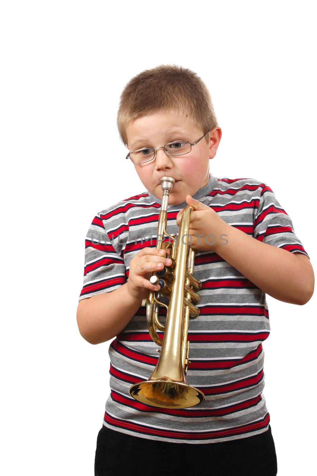 Boy Blowing Trumpet by aguirre_mar