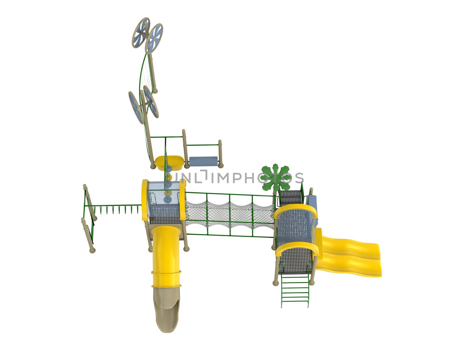 Playground isolated on white background