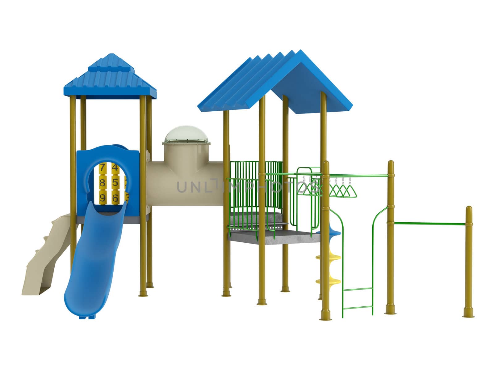 Playground isolated on white background