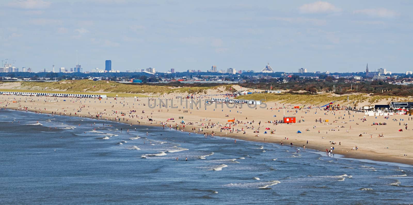 View to the Dutch coast from the seaside by Colette