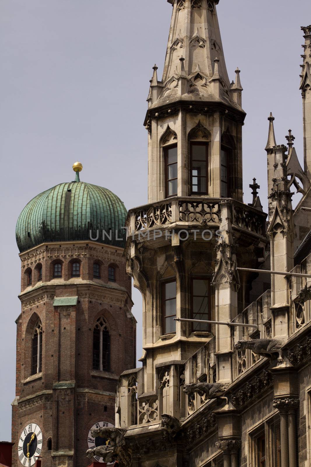 Munich historic medieval Rathaus, on Marienplatz