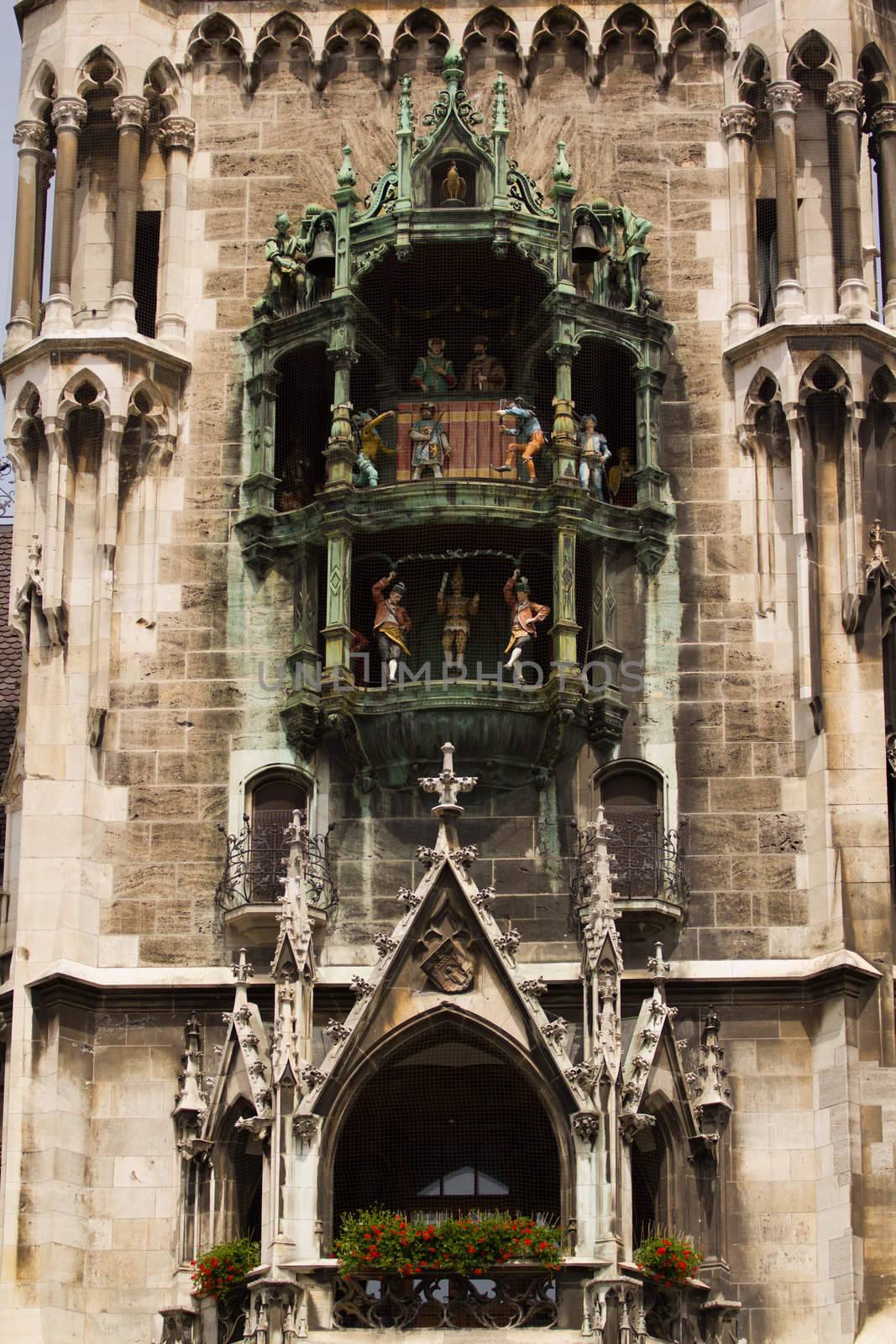 Munich historic medieval Rathaus, on Marienplatz