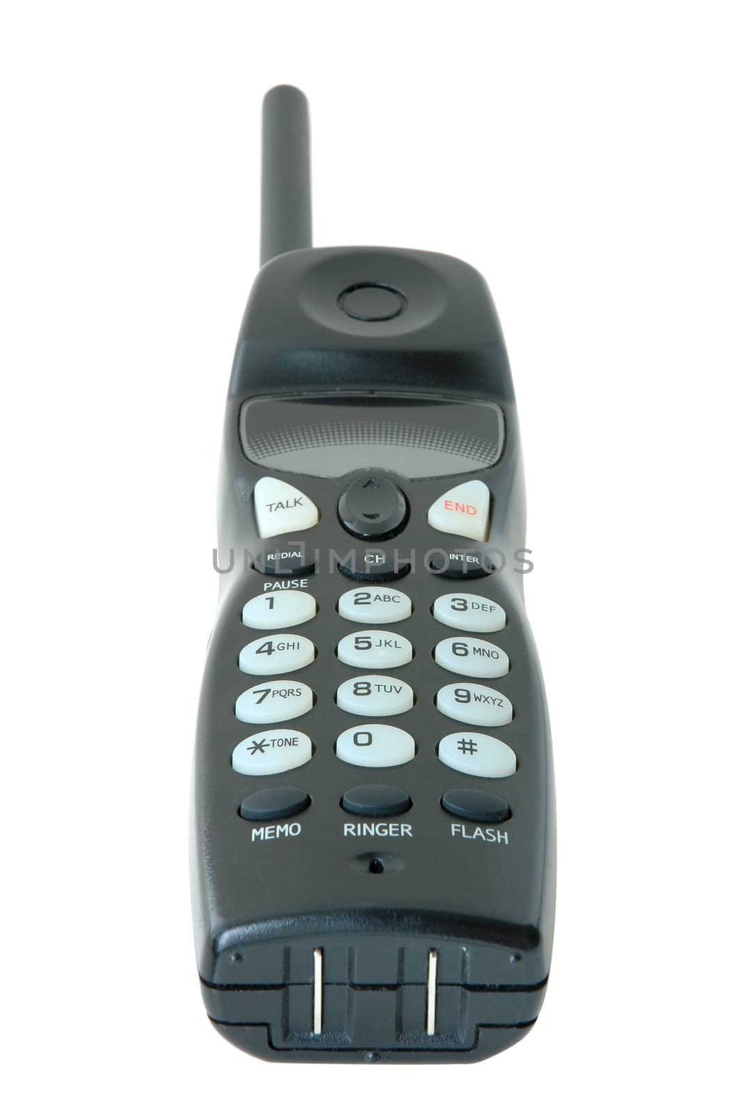 Black coloured  plastic radio-telephone (with reciver).